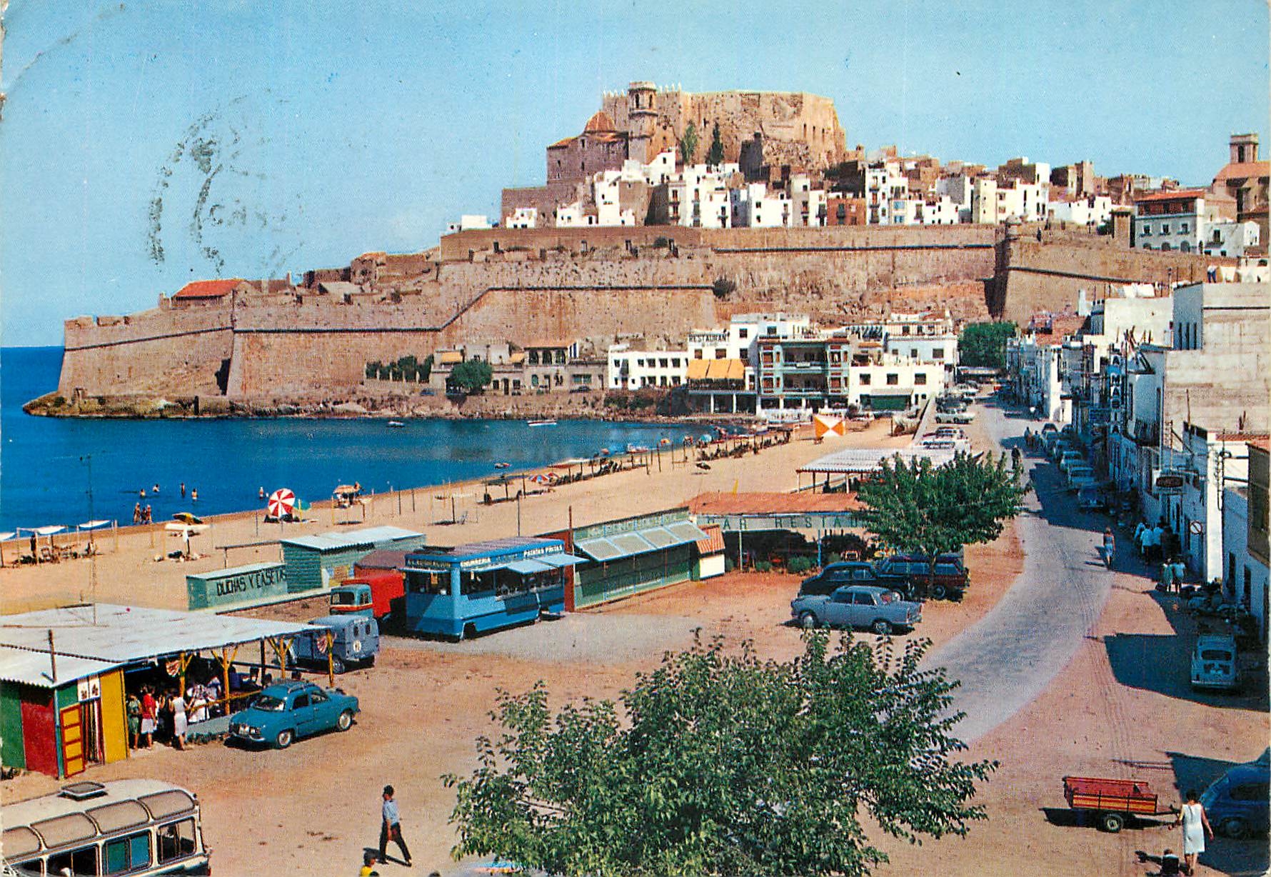 CPM Peniscola(castellon) plage et vue partielle