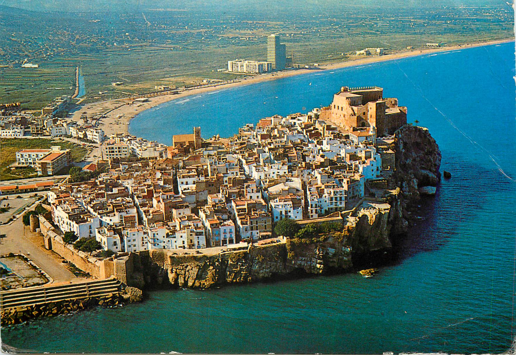 CPM 202 peniscola(castellon) vue aerienne