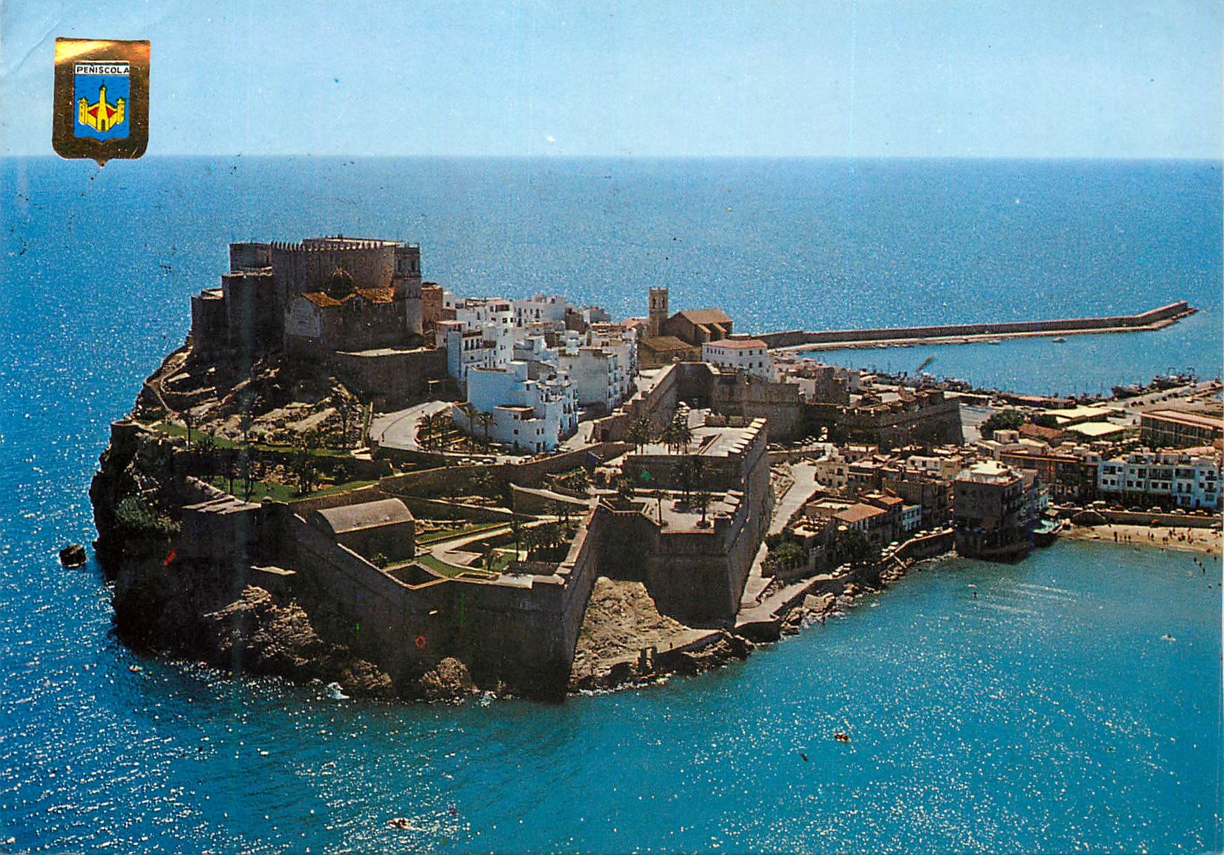 CPM N 121 peniscola(castellon) vue aerienne
