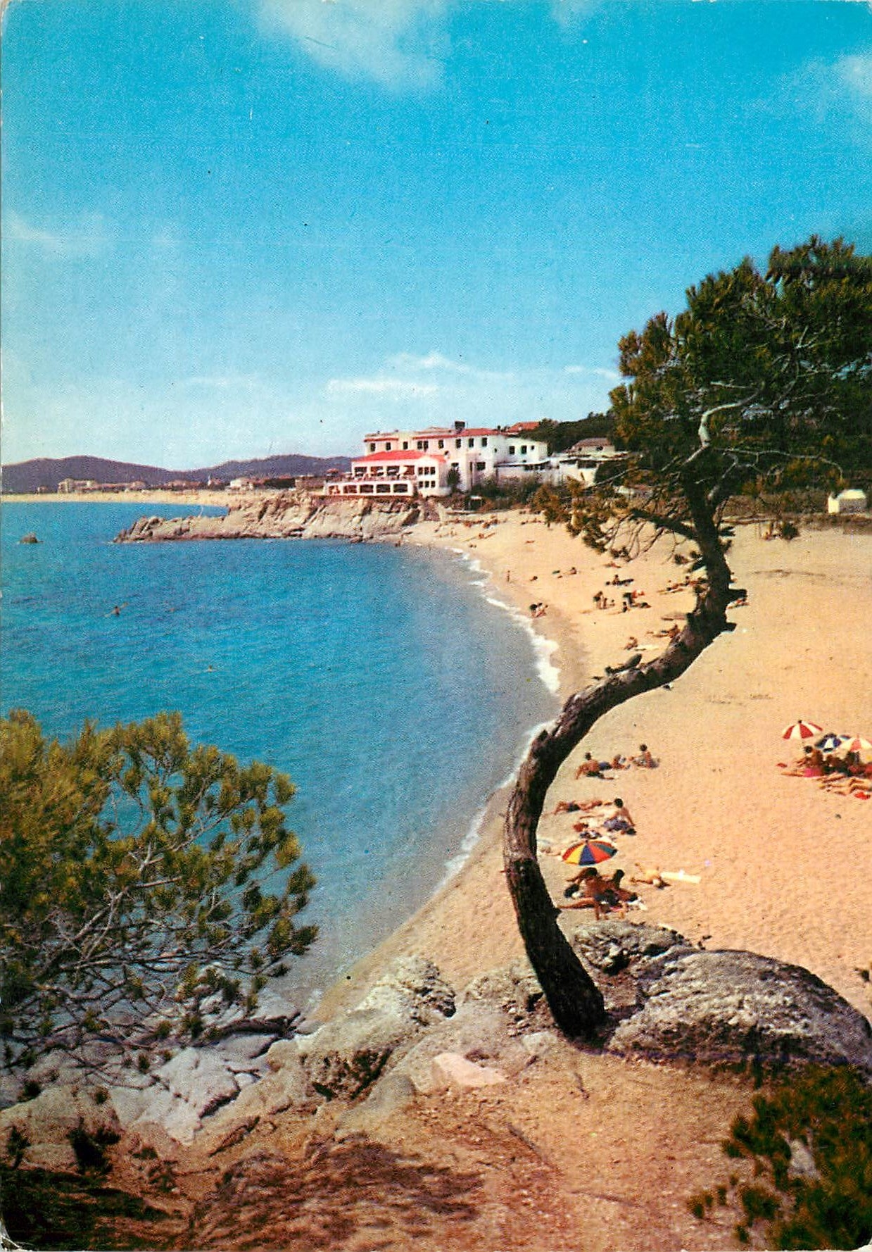 CPM Playa de aro(costa brava) detail de la plage
