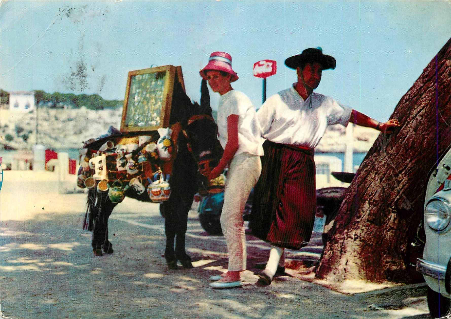CPM Mallorca porto cristo detail typique Ane Donkey Coca Cola Coca-Cola