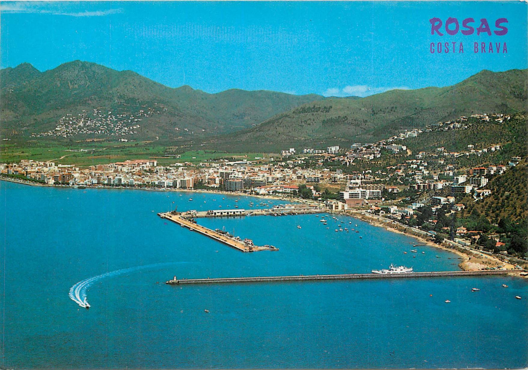 CPM Rosas(costa brava) 1161 vue aerienne