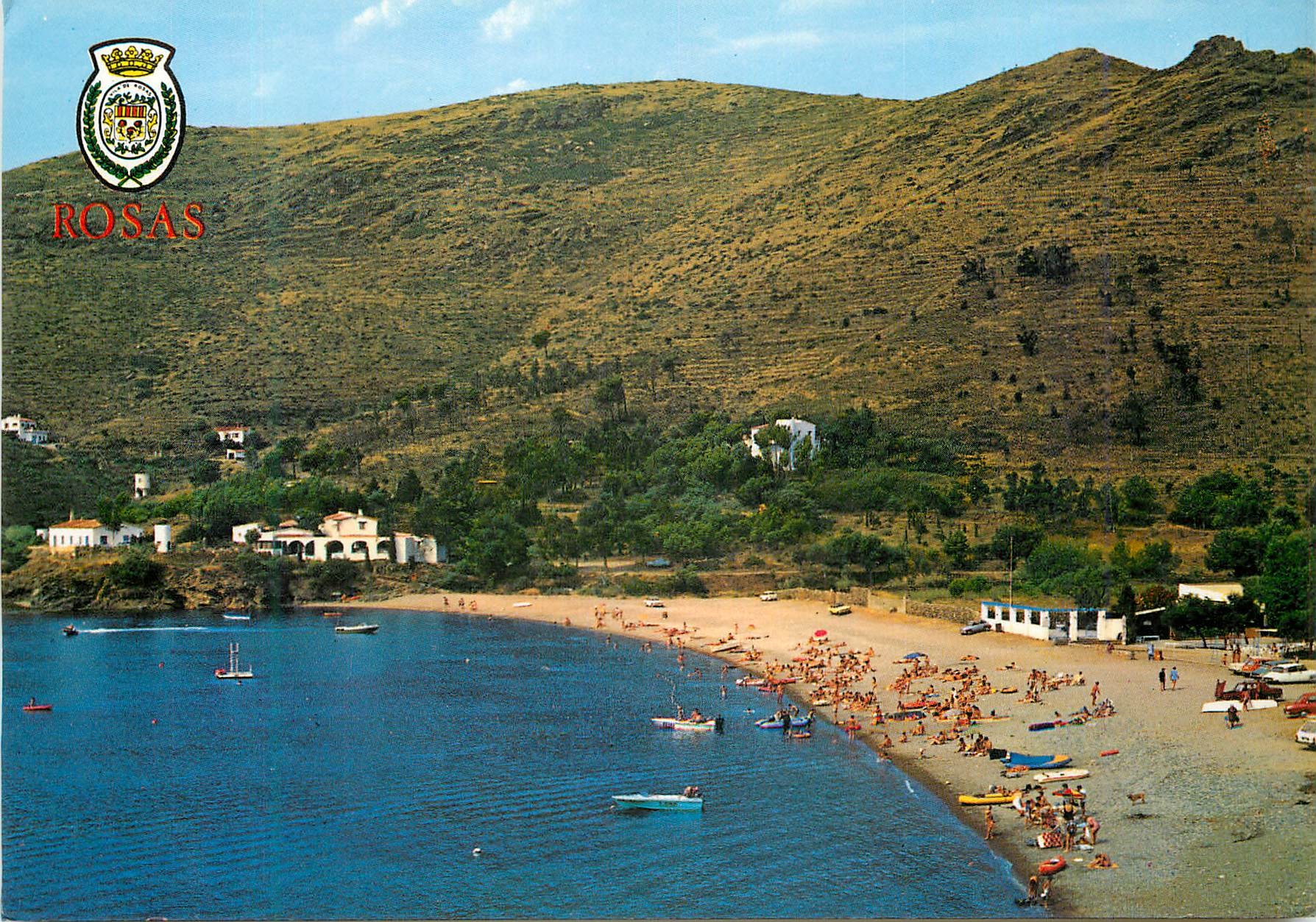 CPM Rosas costa brava 150 plage de cala montjoy