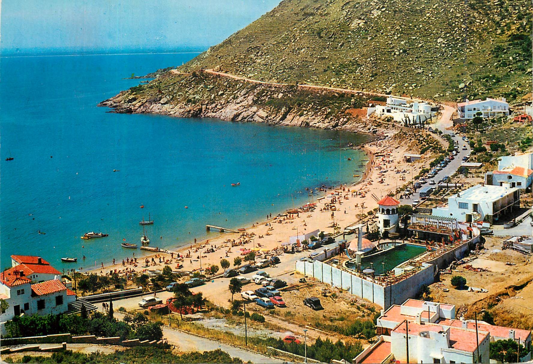 CPM Rosas costa brava 1166 canyelles petites a vue d oiseau