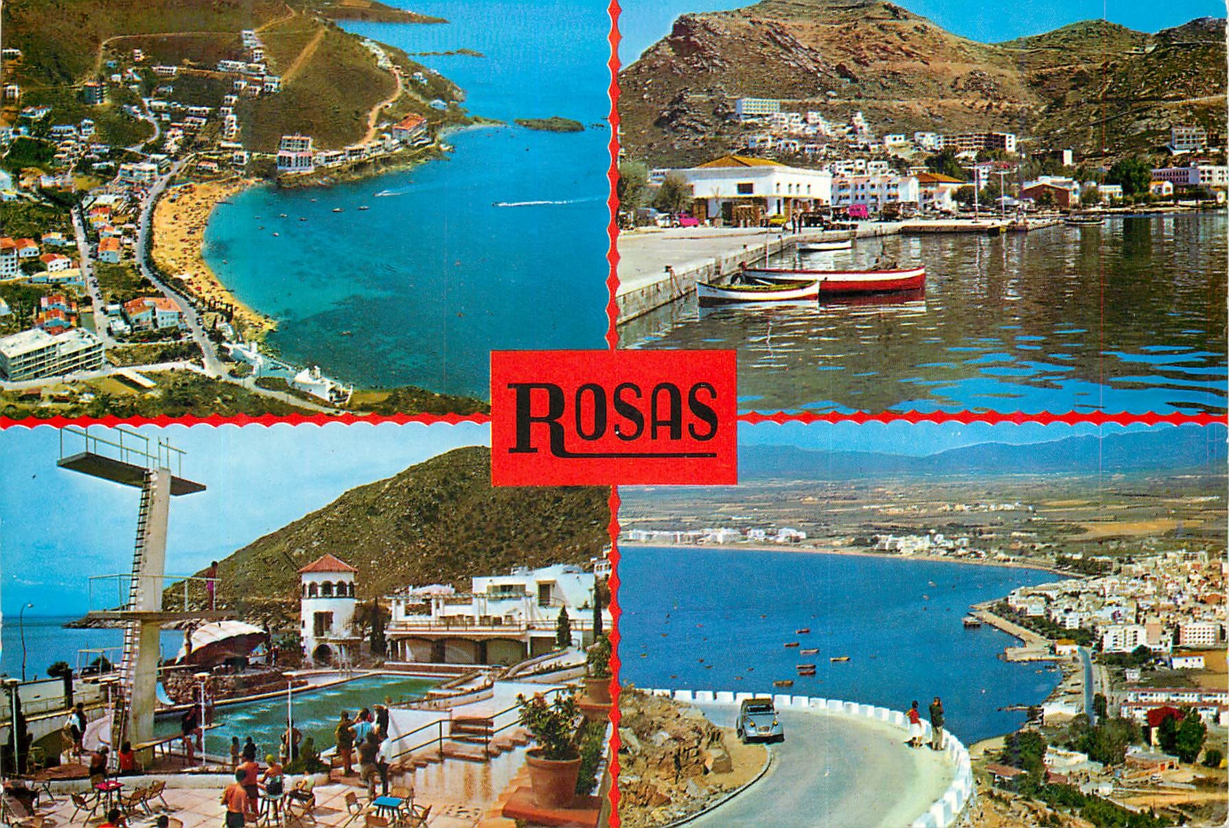 Rosas (Costa Brava) — vue panoramique — Gráficas Harris (Barcelone)