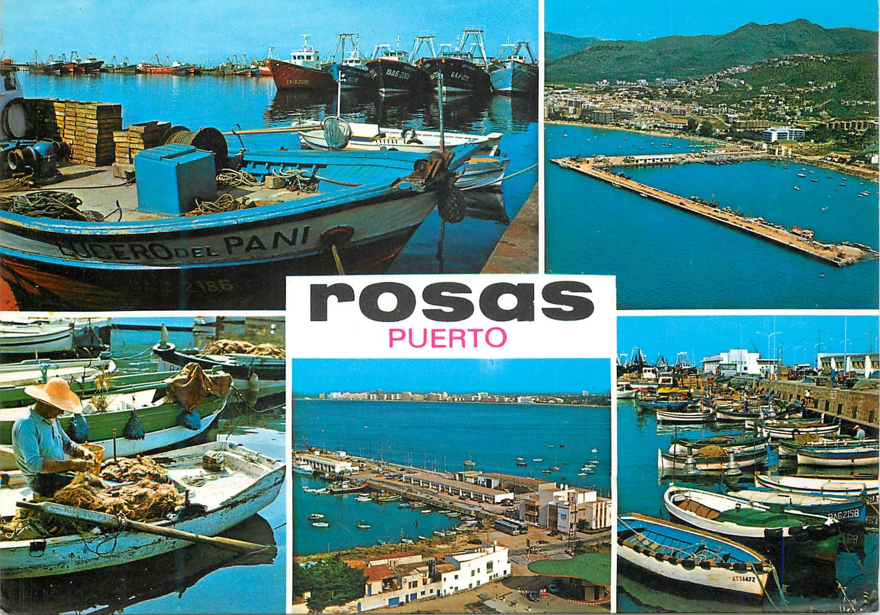 CPM Rosas costa brava r 142 port vues diverses