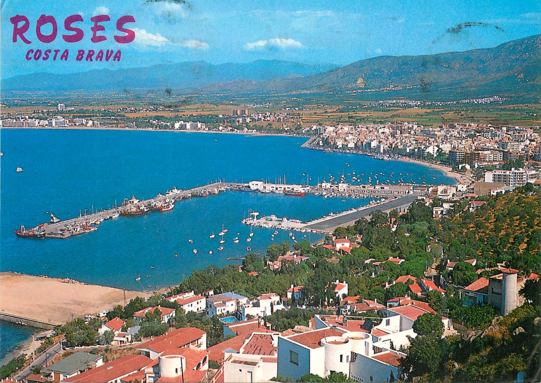 CPM Rosas costa brava r 110 port et vue partielle