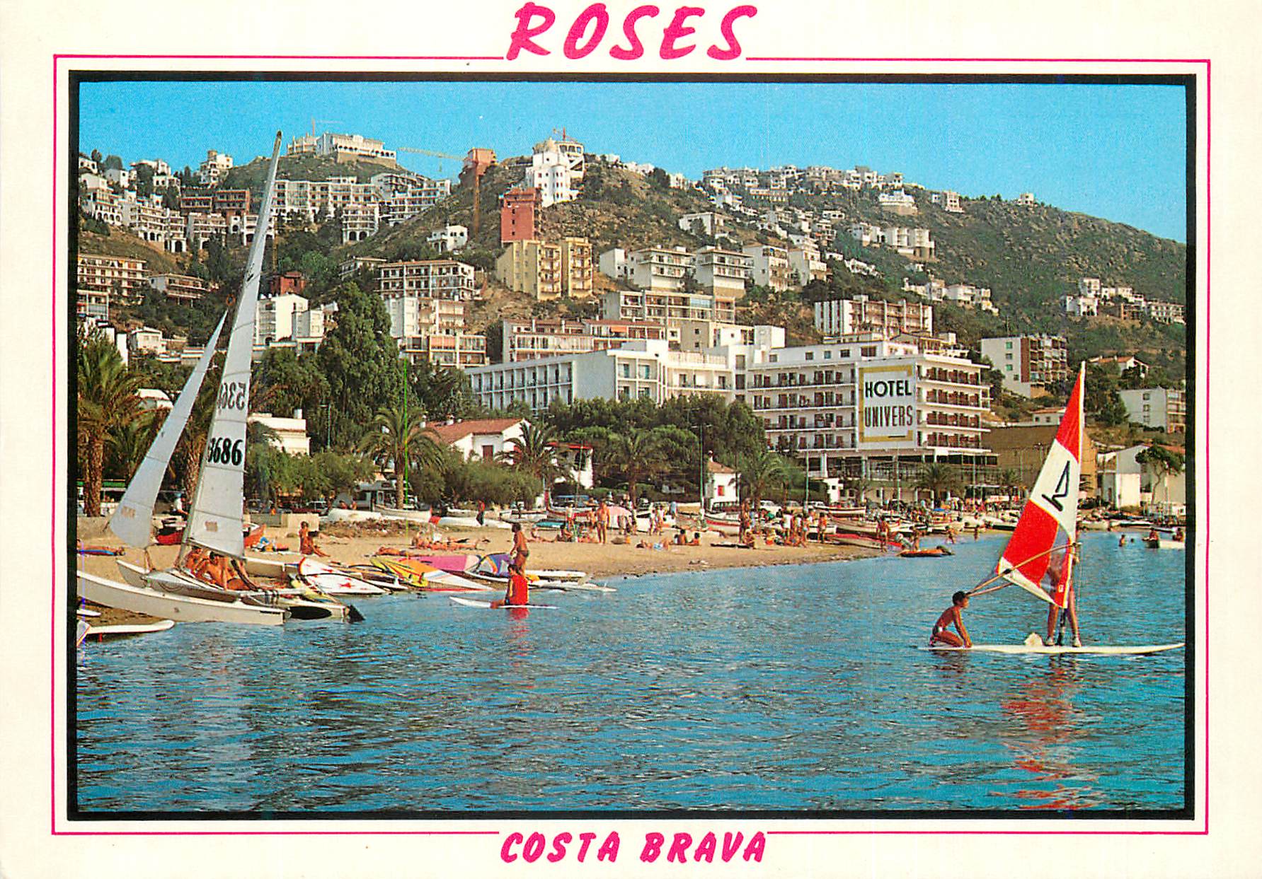 CPM Rosas costa brava 1111 plage des pecheurs et puig rom