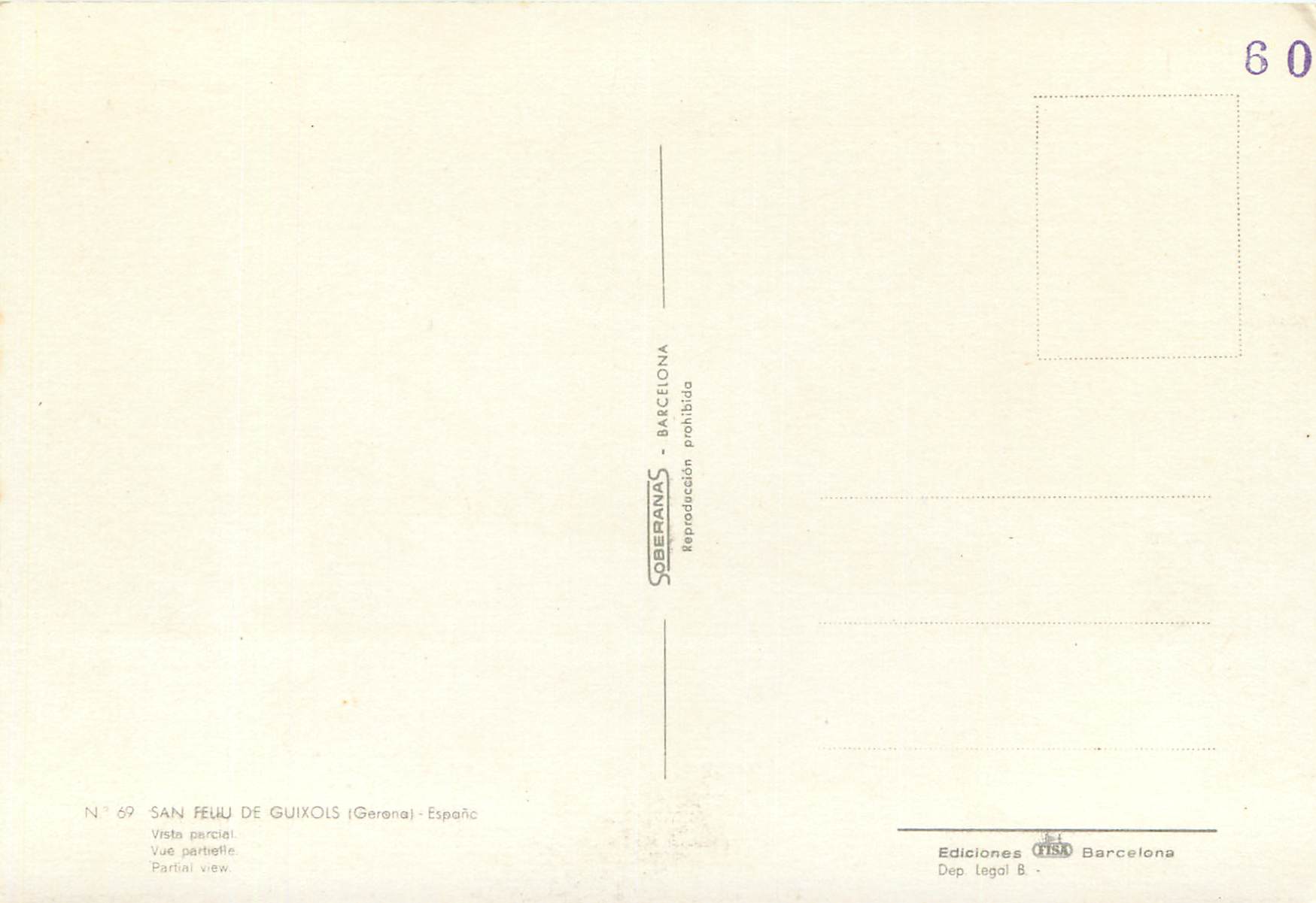 CPM San feliu de guixols — Rückseite