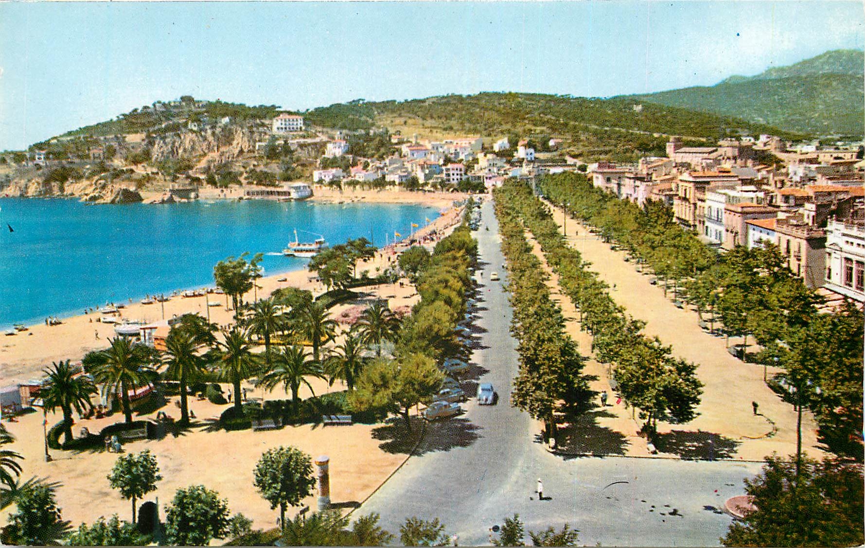 CPM Costa brava espana san feliu de guixols serie 6 n 3 promenade maritime