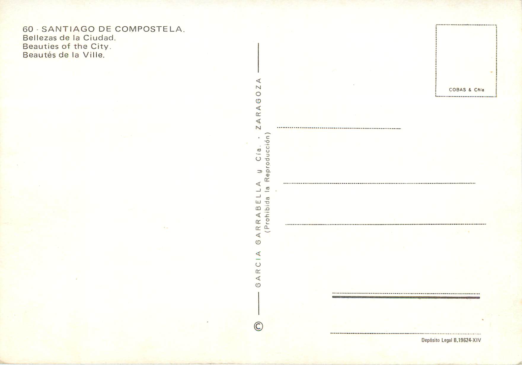 CPM Santiago de compostela 60 beautes de la ville — Rückseite