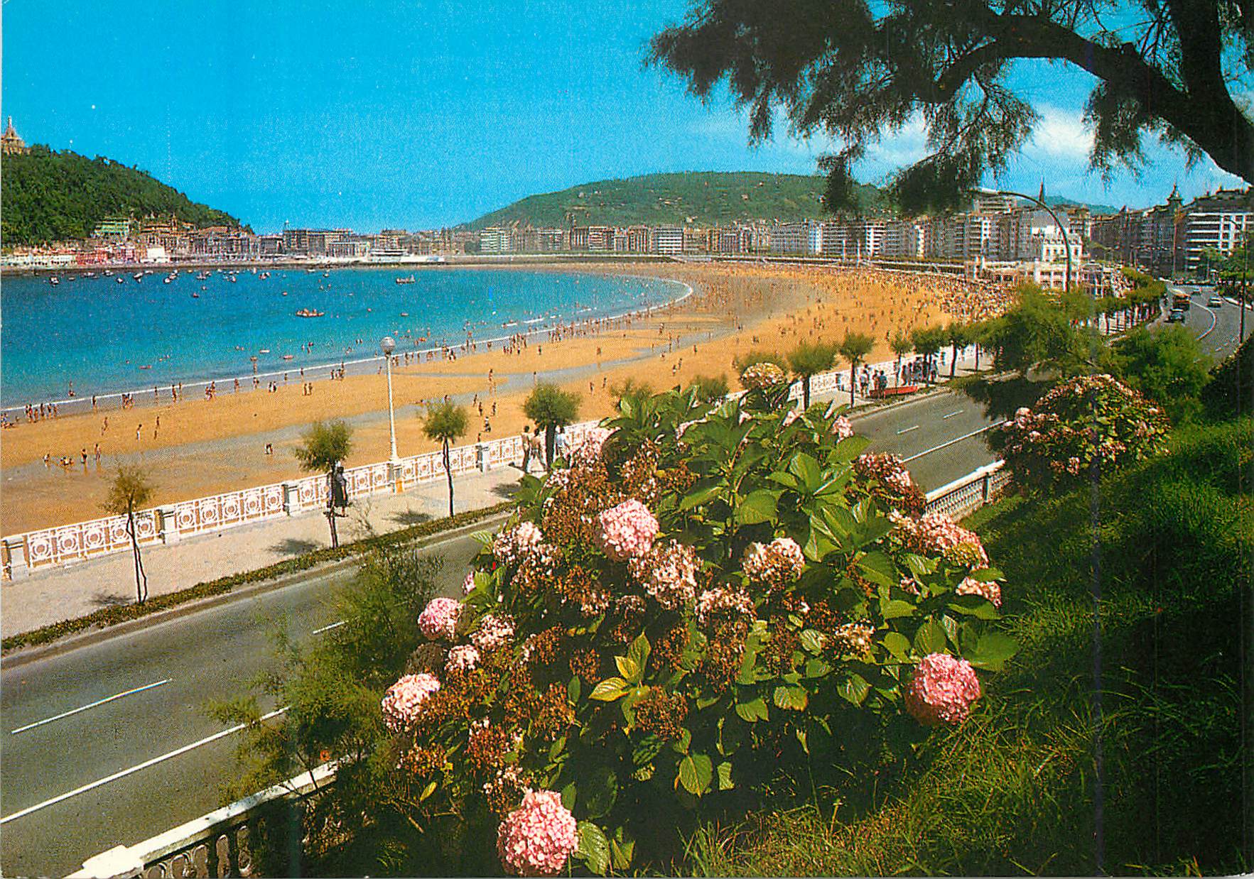 CPM San sebastian 32 promenade et plage de la concha
