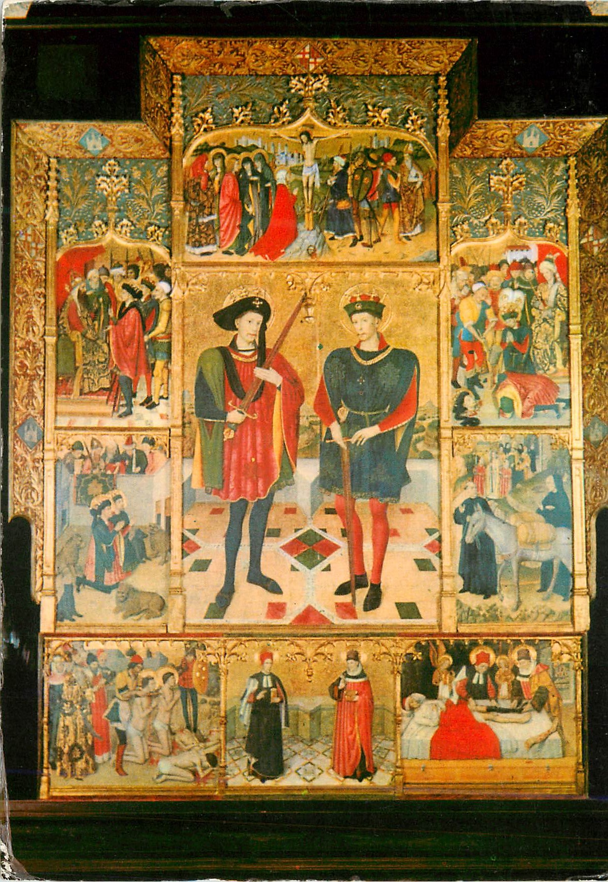 CPM Tarrasa n 104 retable des saints abdon et senan de jaime uget 1460