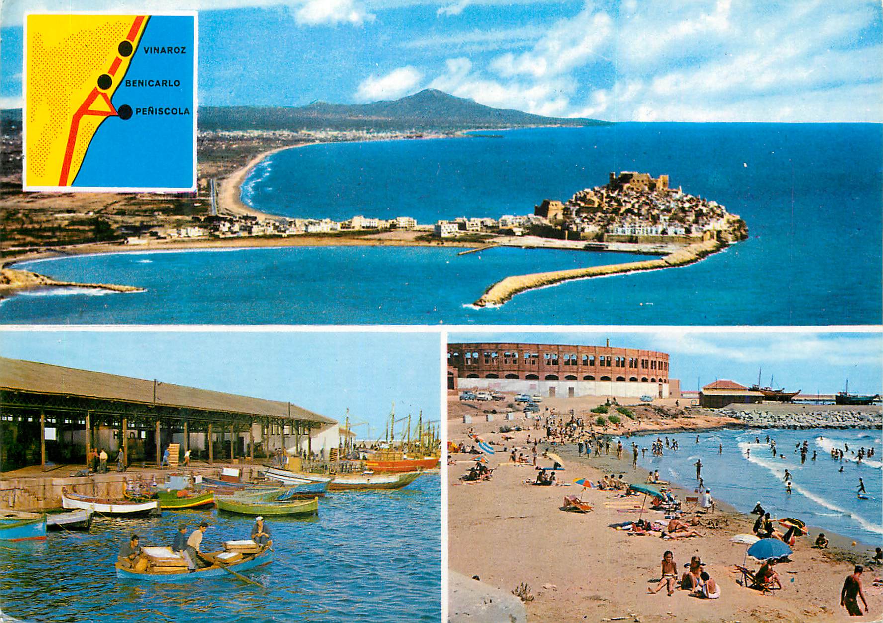 CPM Peniscola n 504 vista aerea vianaroz puerto playa y plaza de toros