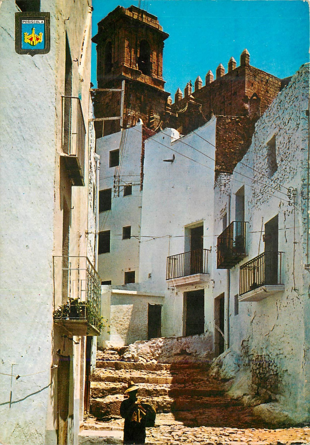 CPM Peniscola n 13 rue typique