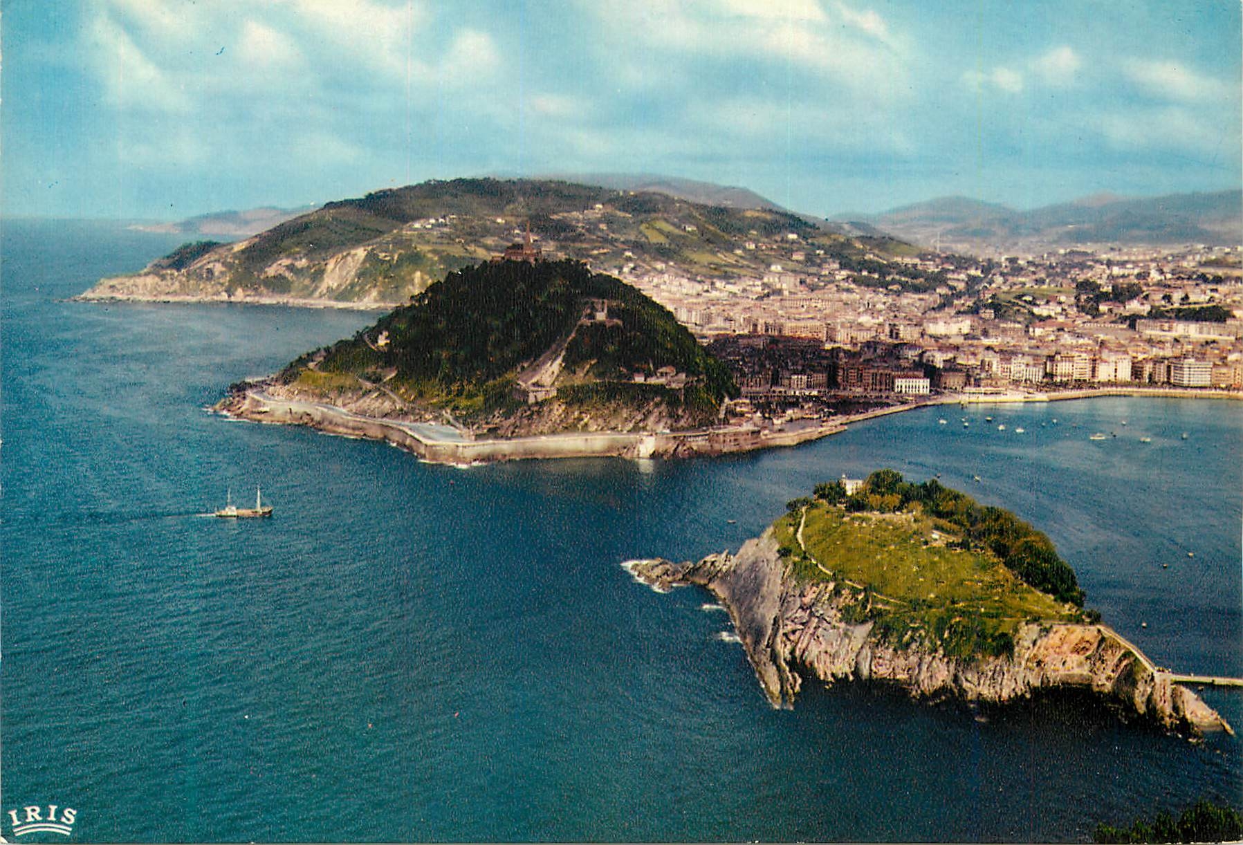 CPM Saint sebastien(espagne) 870 vue prise du mont igueldo la rade et l ocean