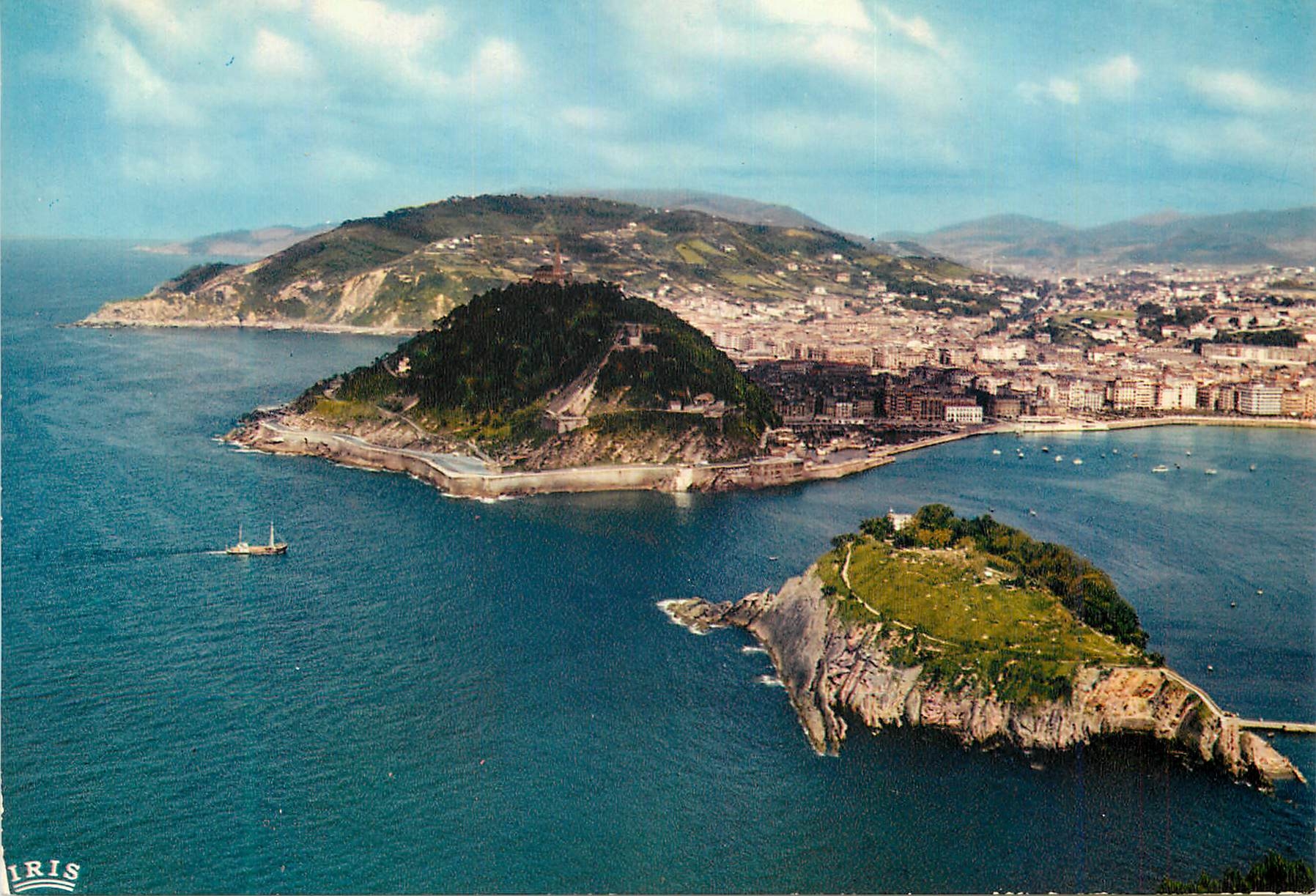 CPM San sebastian(espagne) 870 vue prise du mont igueldo la rade et l ocean