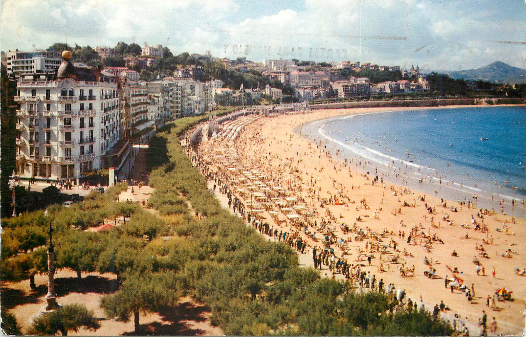 CPM San sebastian promenade et plage de la concha