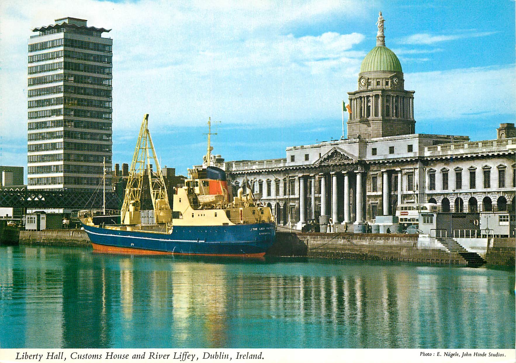CPM Dublin ireland liberty hall customs house and river liffey