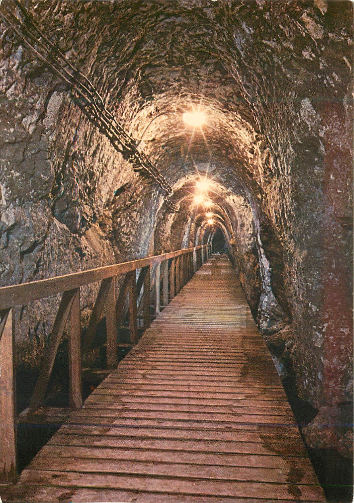 CPM Megido water system  a tunnel cut in the rock leading to the water