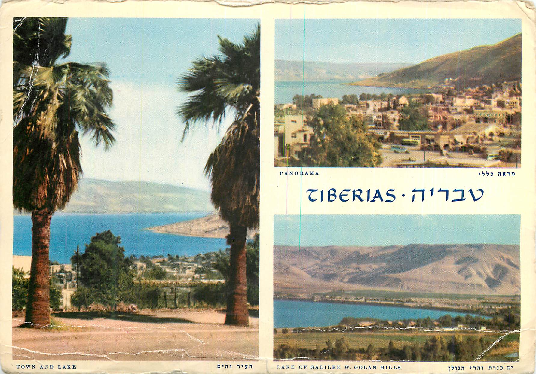 Tiberias — Panorama des Sees von Galiläa und der Golan-Höhen — Verlag PALPHOT Nr. 5510