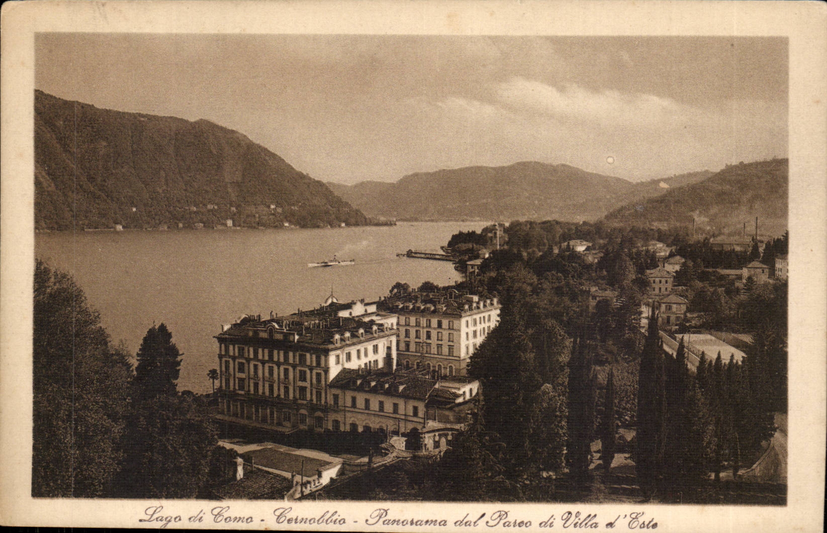 CPA Italie italia Lago di Como Cernobbio Panorama dal PAreo di Villa d'Este