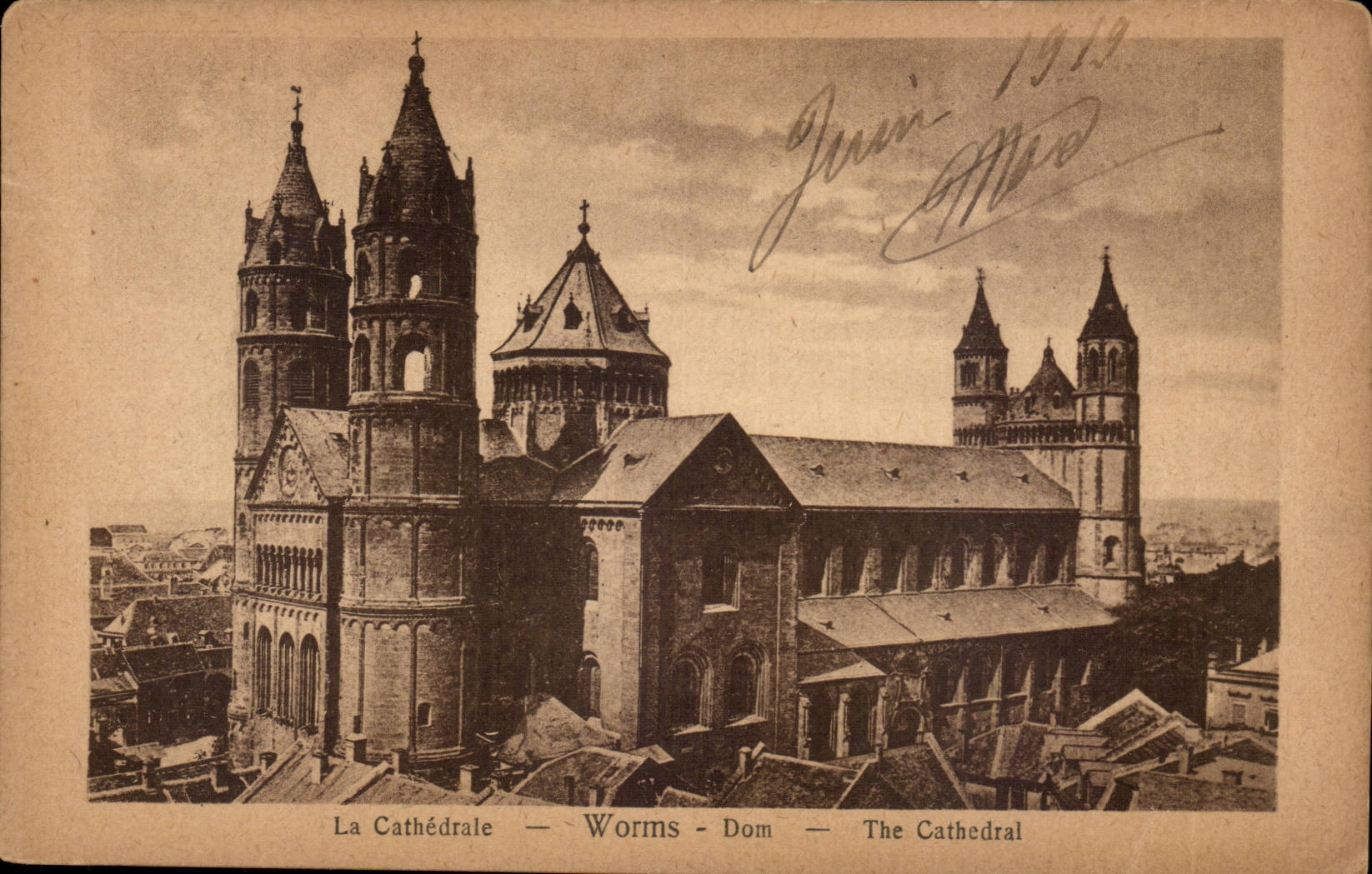 La Cathédrale — Worms — Dom — The Cathedral — Kunstverlag Christian Herbst, Worms, 1919