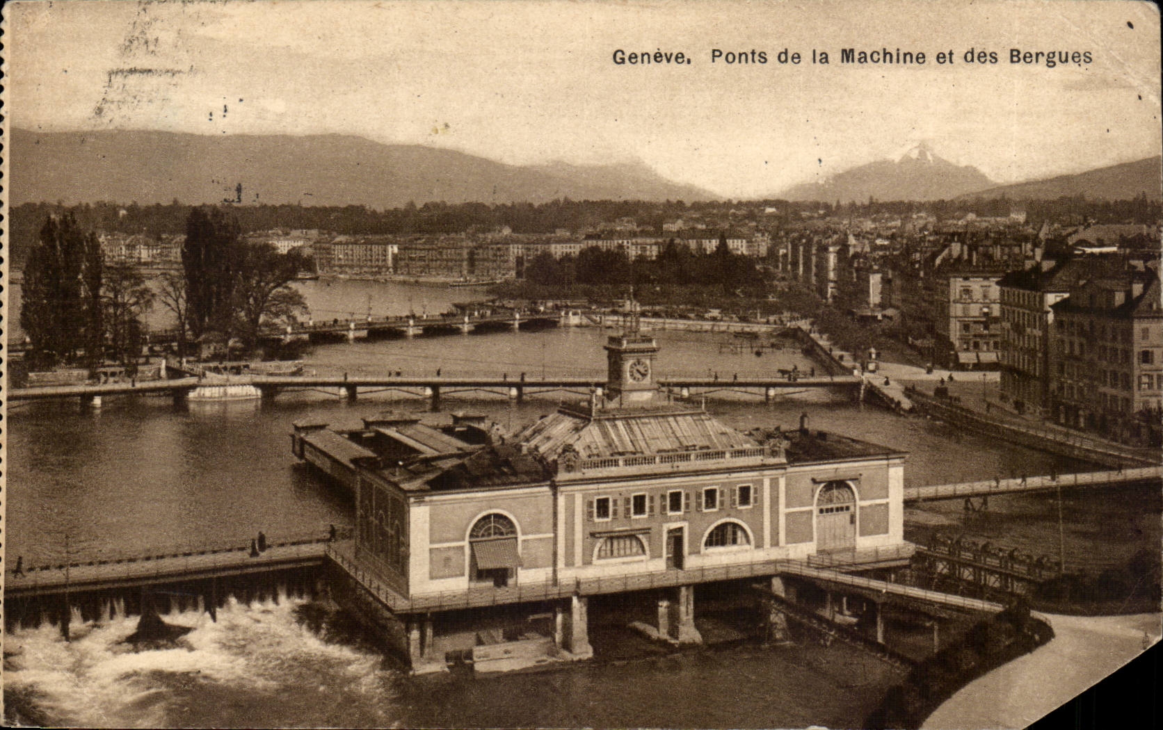 Genf, Brücken der Machine und Bergues — Phototypie Co, Neuchâtel