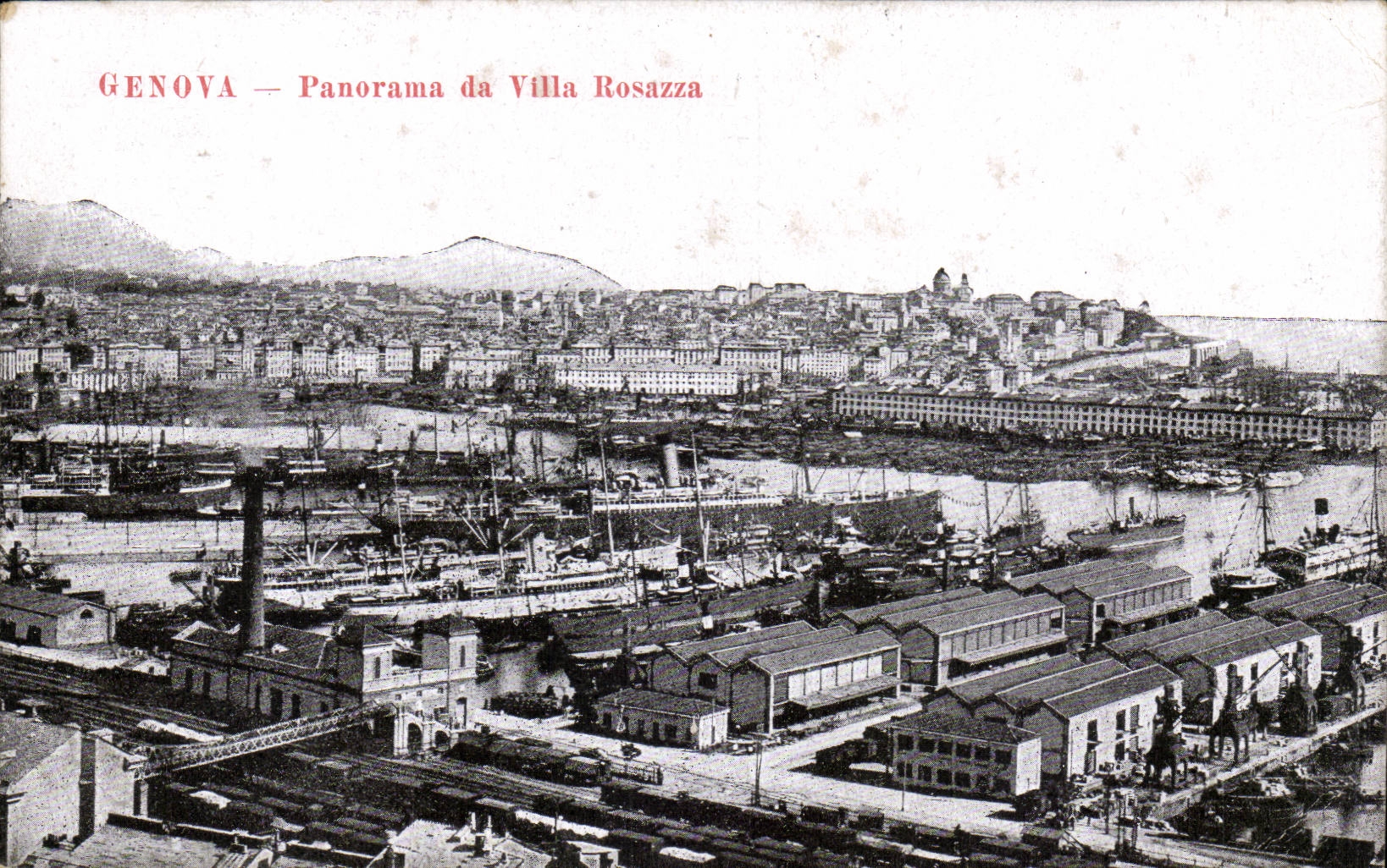 CPA Italie Italia Genova Panorama da villa Rosazza