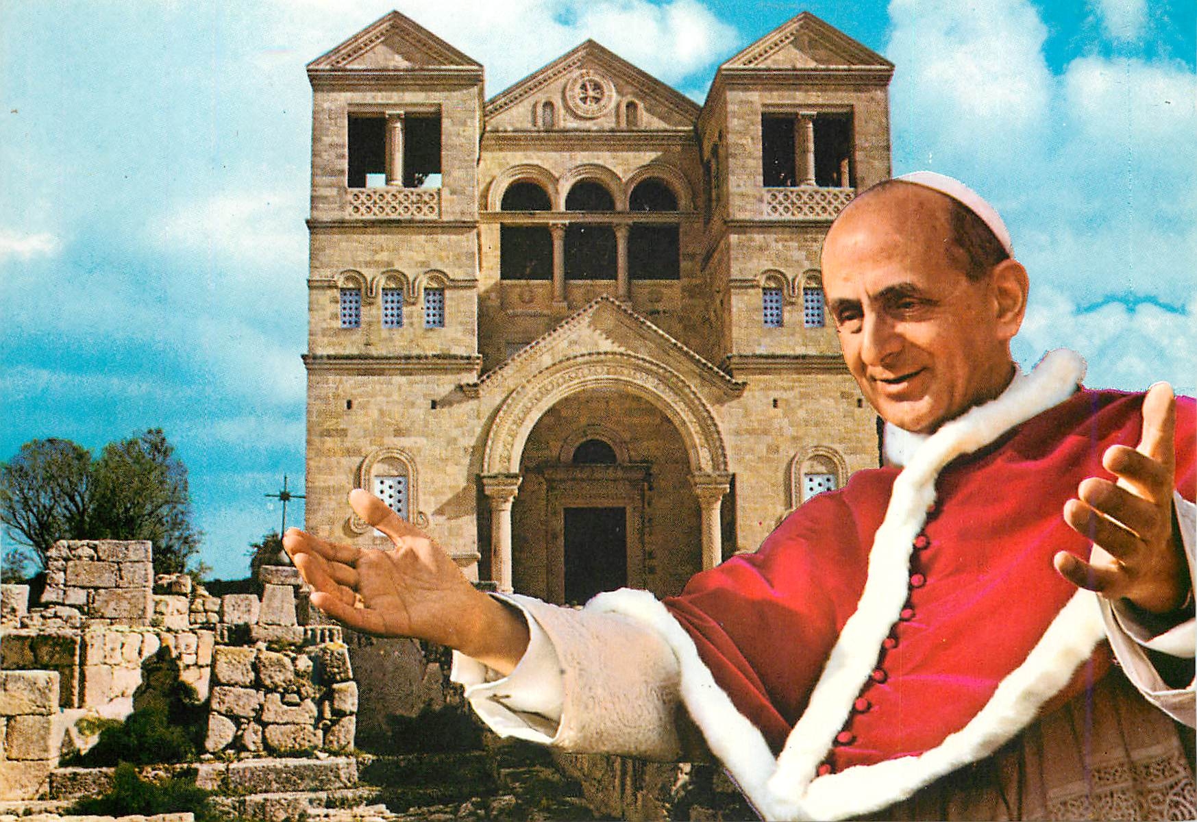 CPM Visite du Saint Pere Paul VI a la Basilique de la Transfiguration sur le Mont Tabor