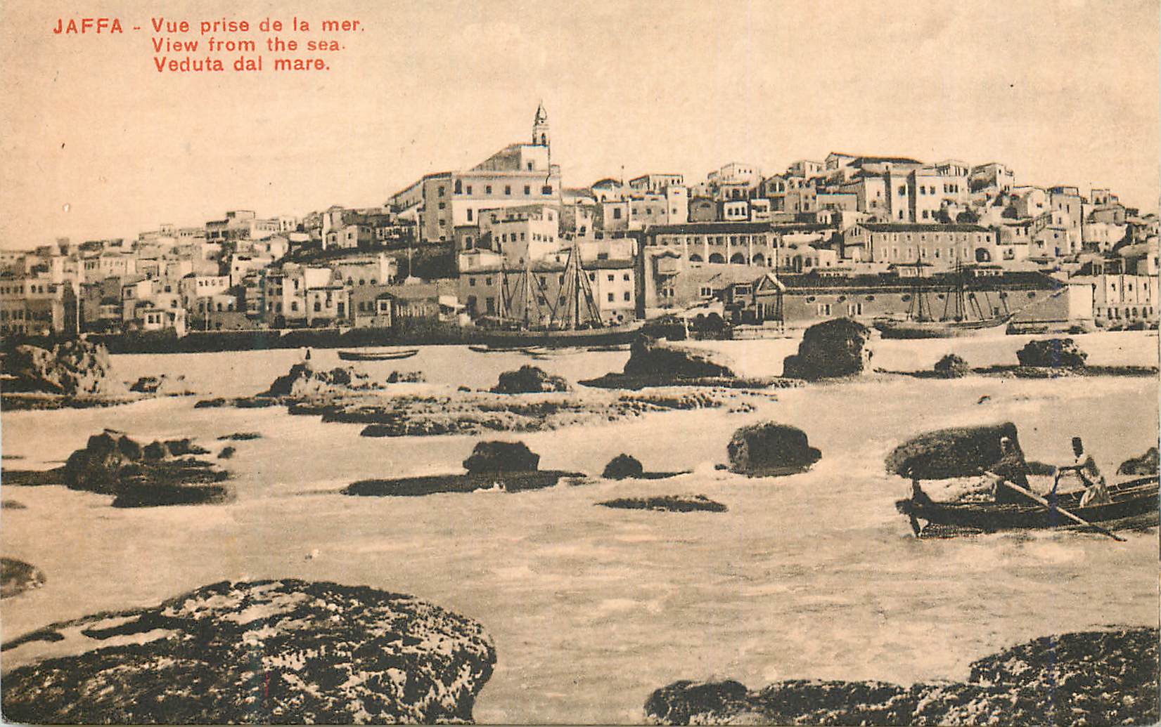 Jaffa — Vue prise de la mer — Éditeur R. G. n° 5132