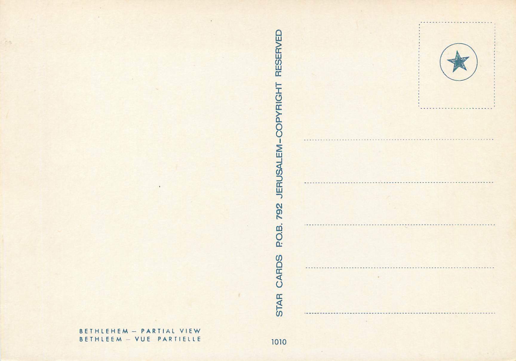 CPM Bethlehem Vue partielle — Back