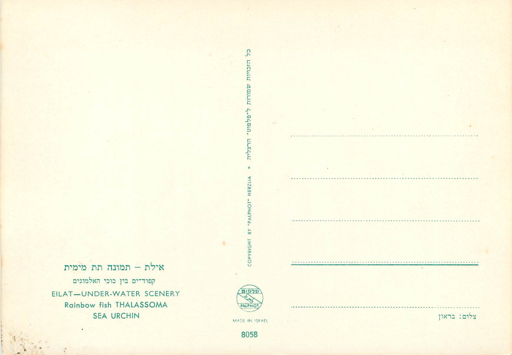CPM Eilat Under Water Scenery — Rückseite