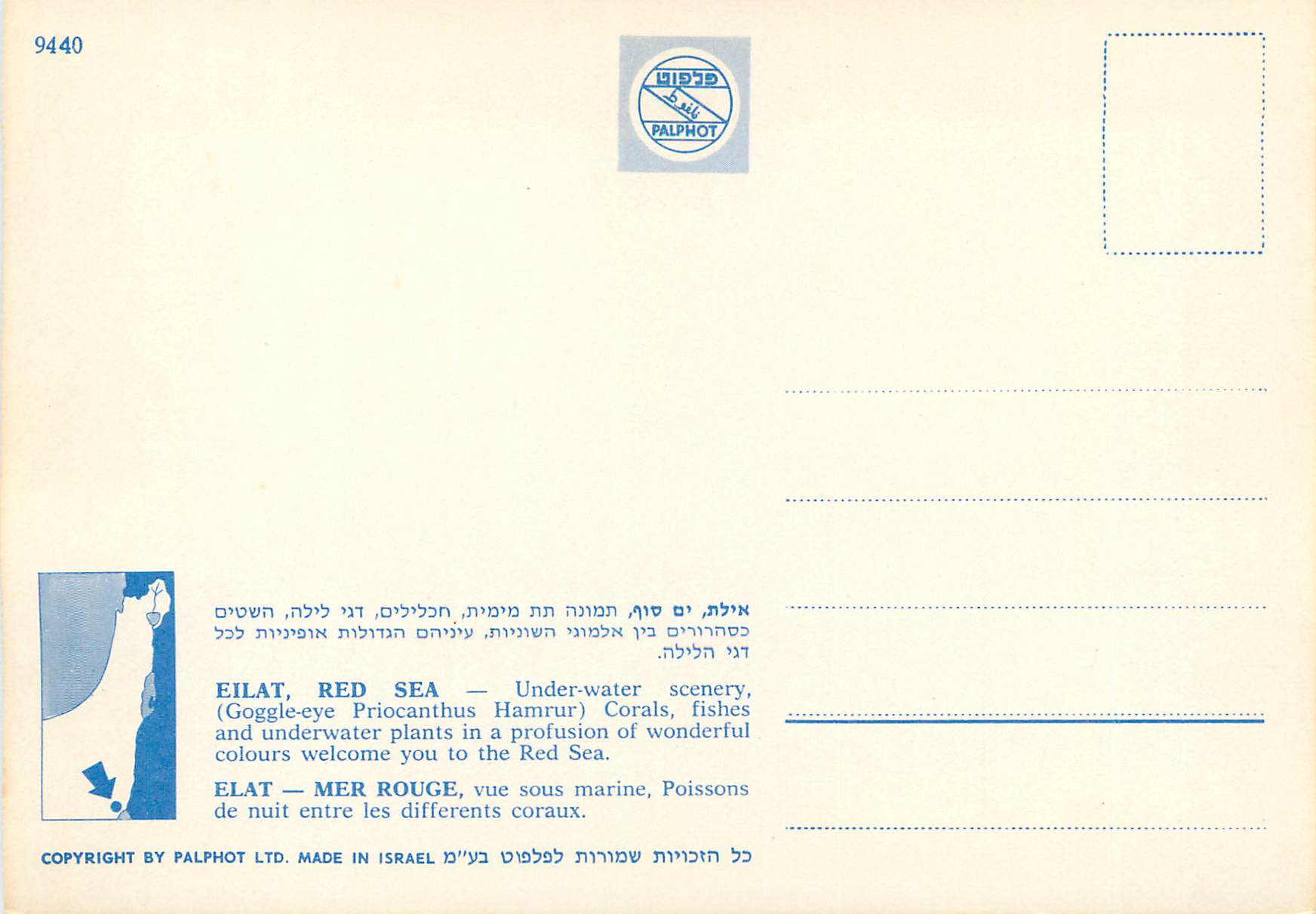 CPM Eilat Red Sea Under Water Scenery — Back