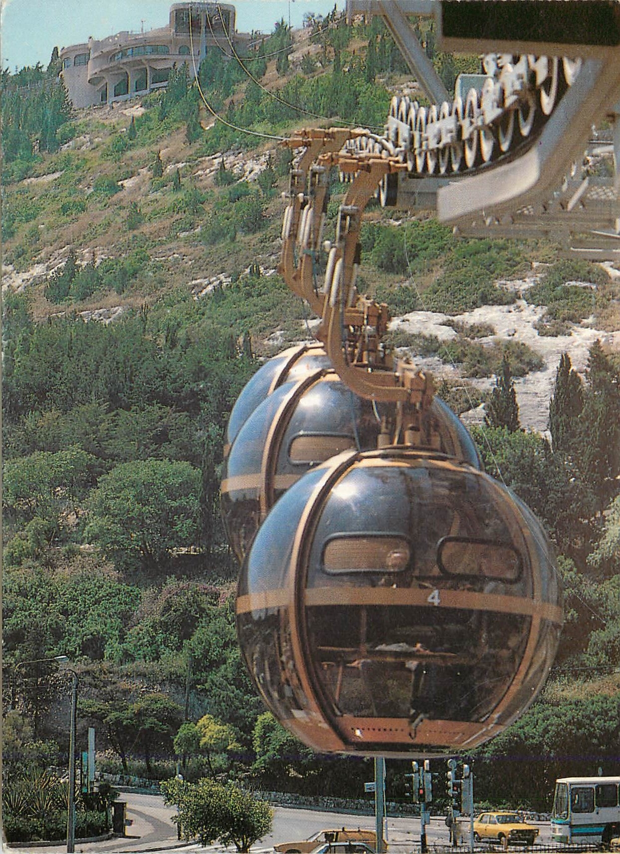 CPM Haifa Cable car connecting between the town and Mt Carmel