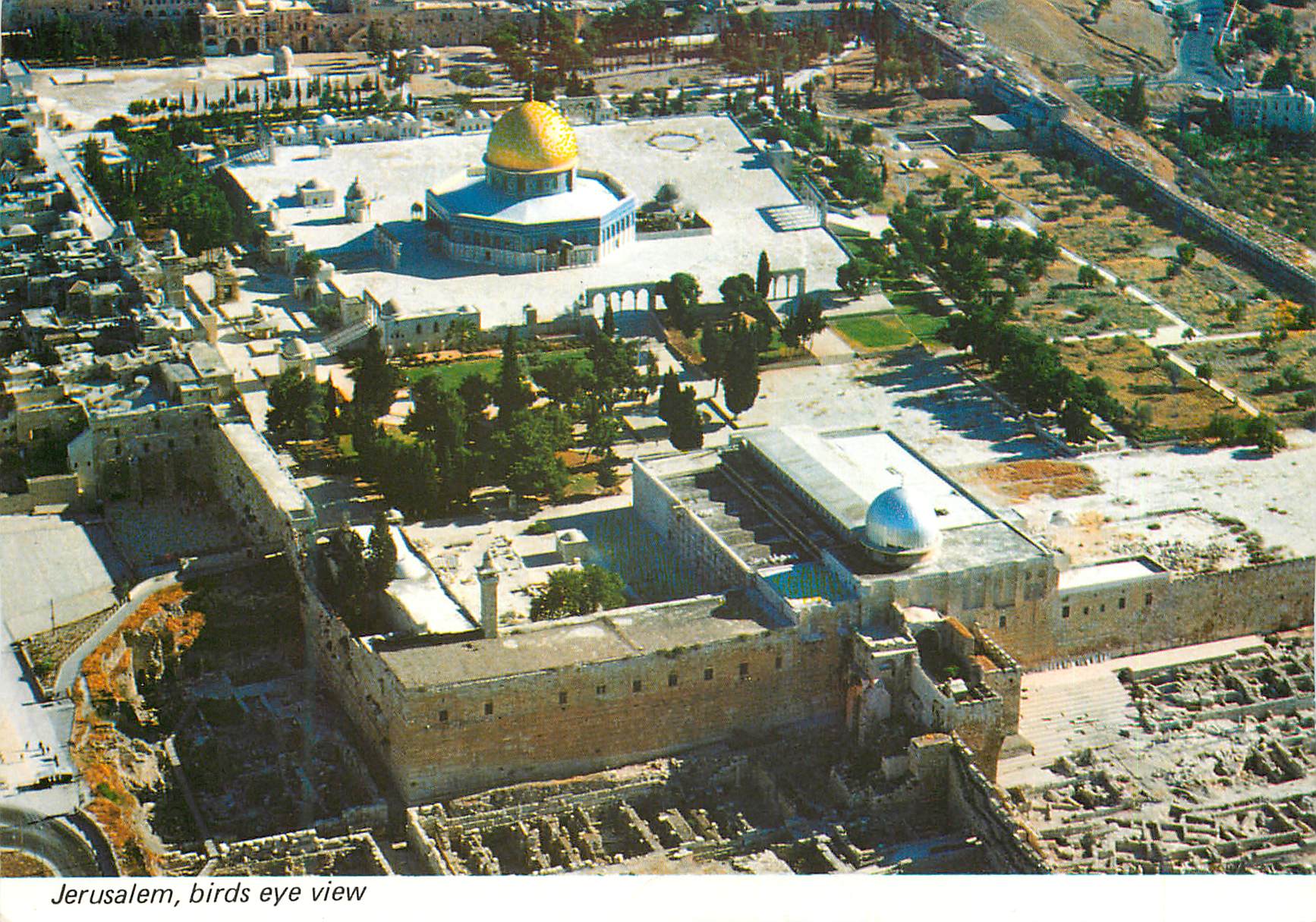 CPM Jerusalem Birds eye view The Old City the Temple Mount