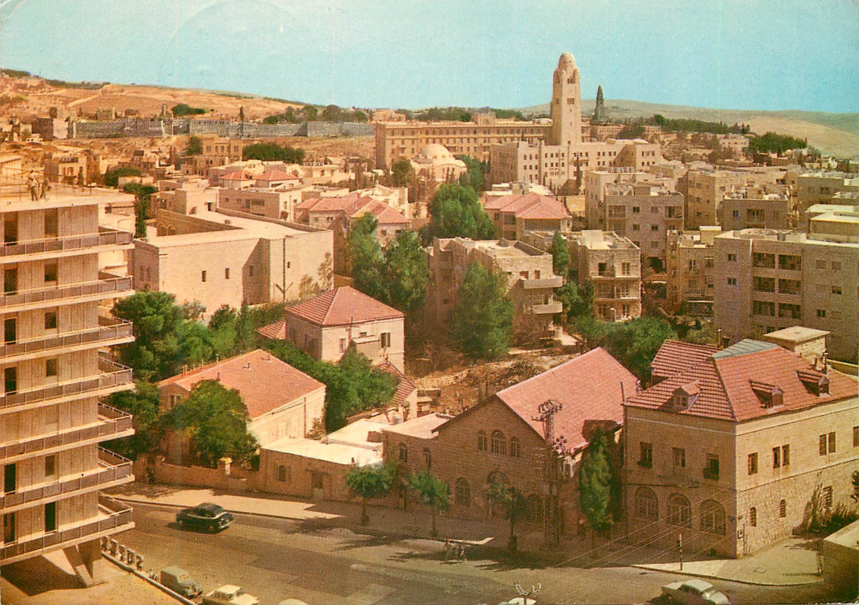 CPM Jerusalem Partial View YMCA building King David Hotel and Mt Zion to the left