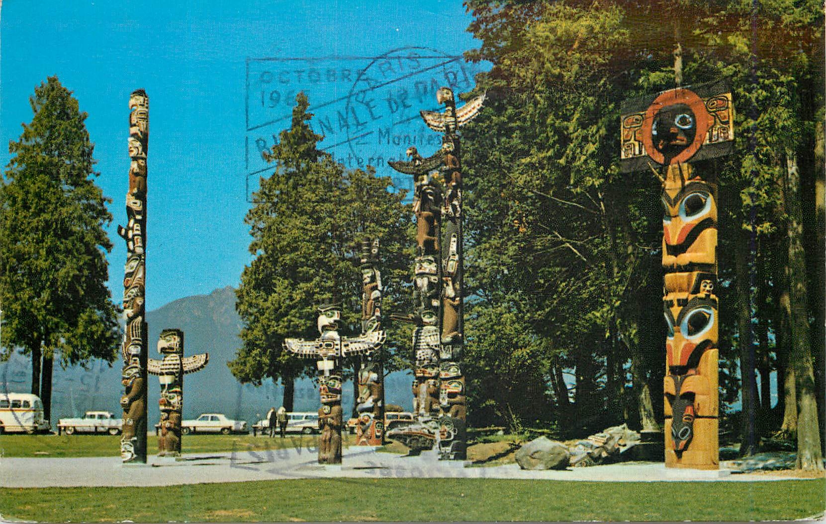 CPM Canada Vancouver Totem Poles Stanley Park Indian Indien
