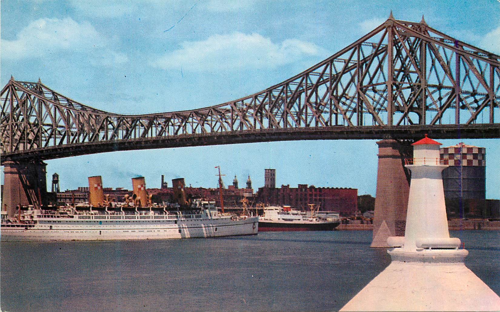 CPM Canada Montreal Le Pont Jacques-Cartier Bateaux