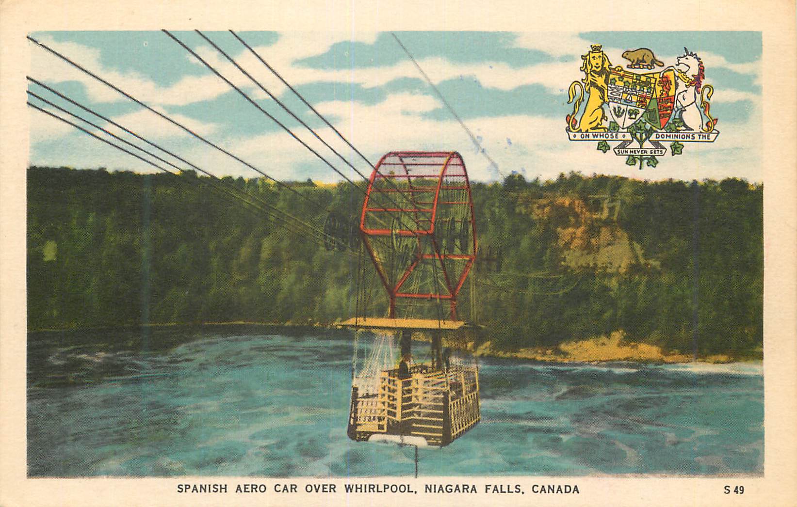 CPM Canada Ontario Niagara Falls Spanish aeron car over Whirlpool