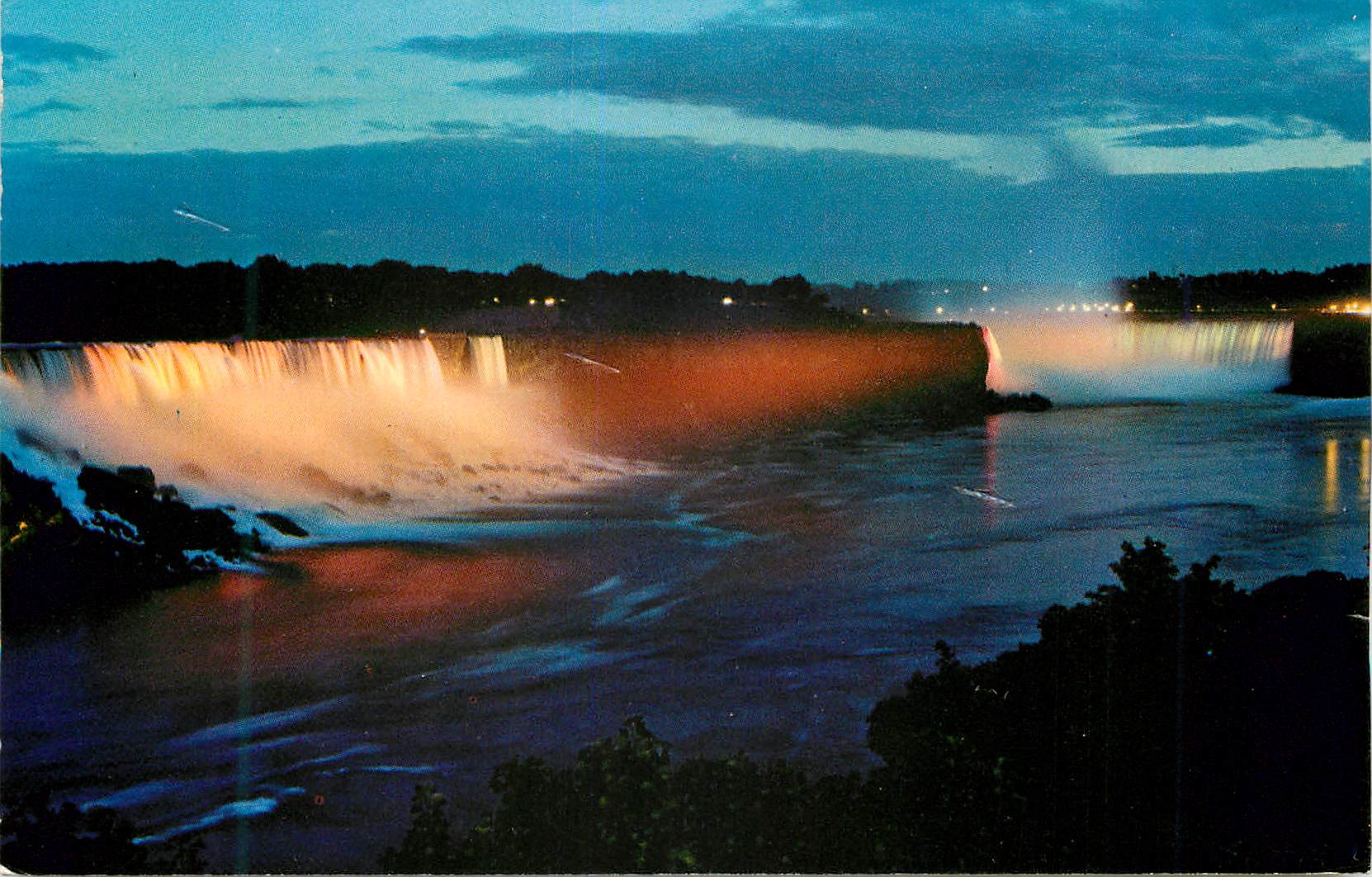 CPM Canada Ontario Niagara Falls Illuminated view of Niagara Falls