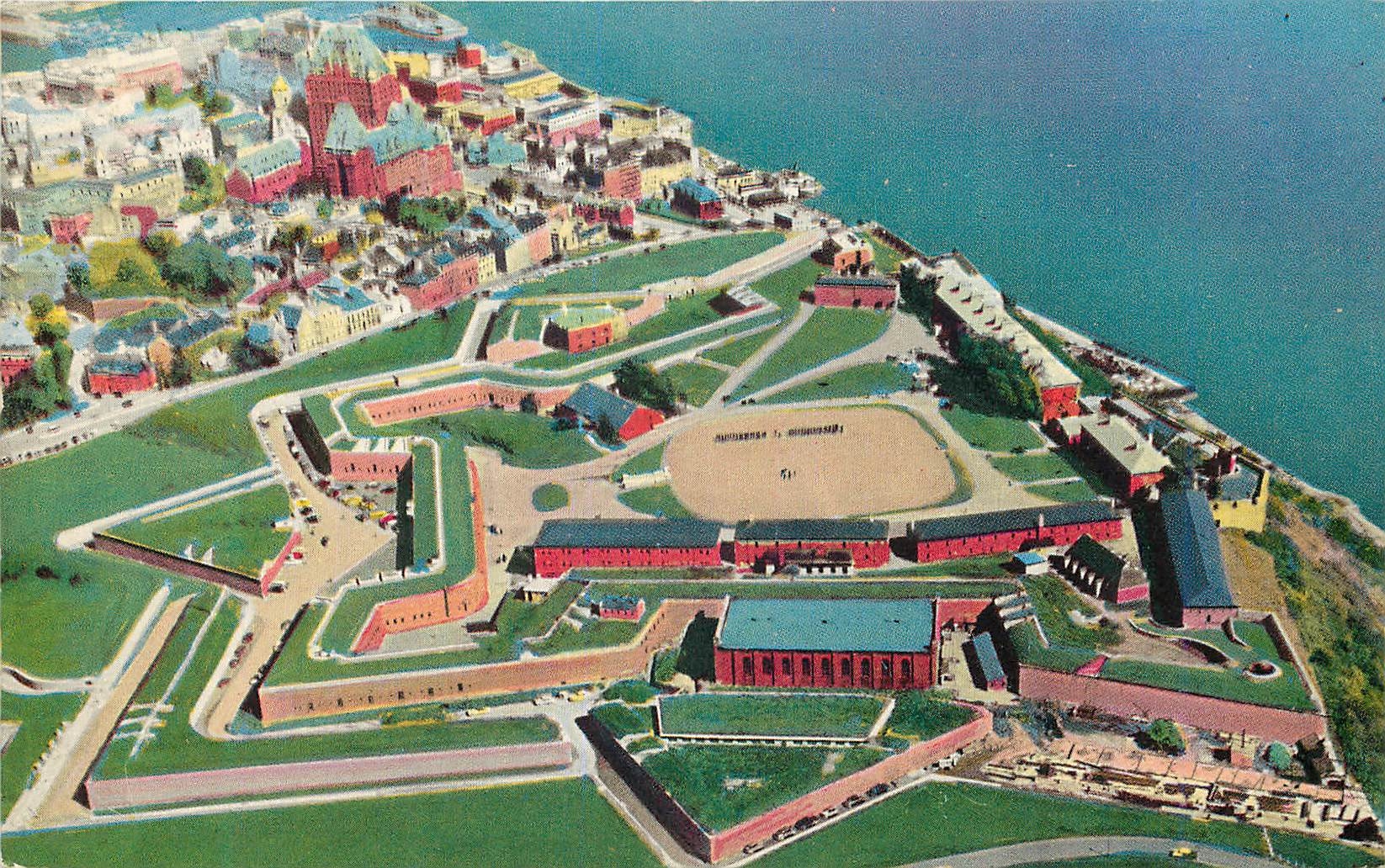CPM Canada Quebec Vue aerienne de l'ancien Fort Historique La Citadelle