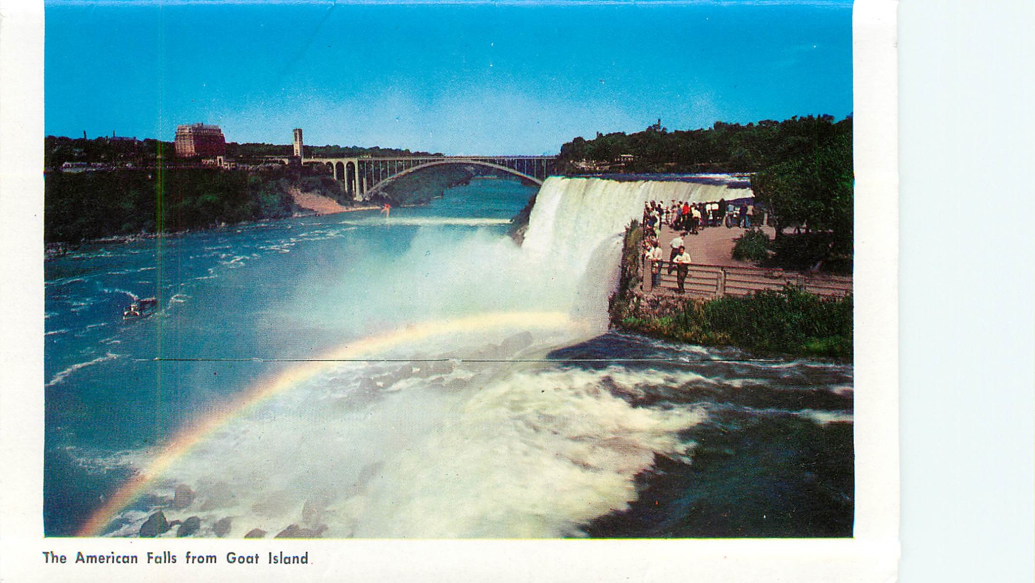 CPM Niagara Horseshoe Falls The American Falls from Goat Island — Rückseite