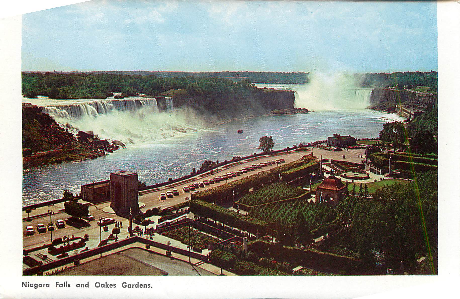CPM Niagara Falls and Oakes Gardens Militaria — Rückseite