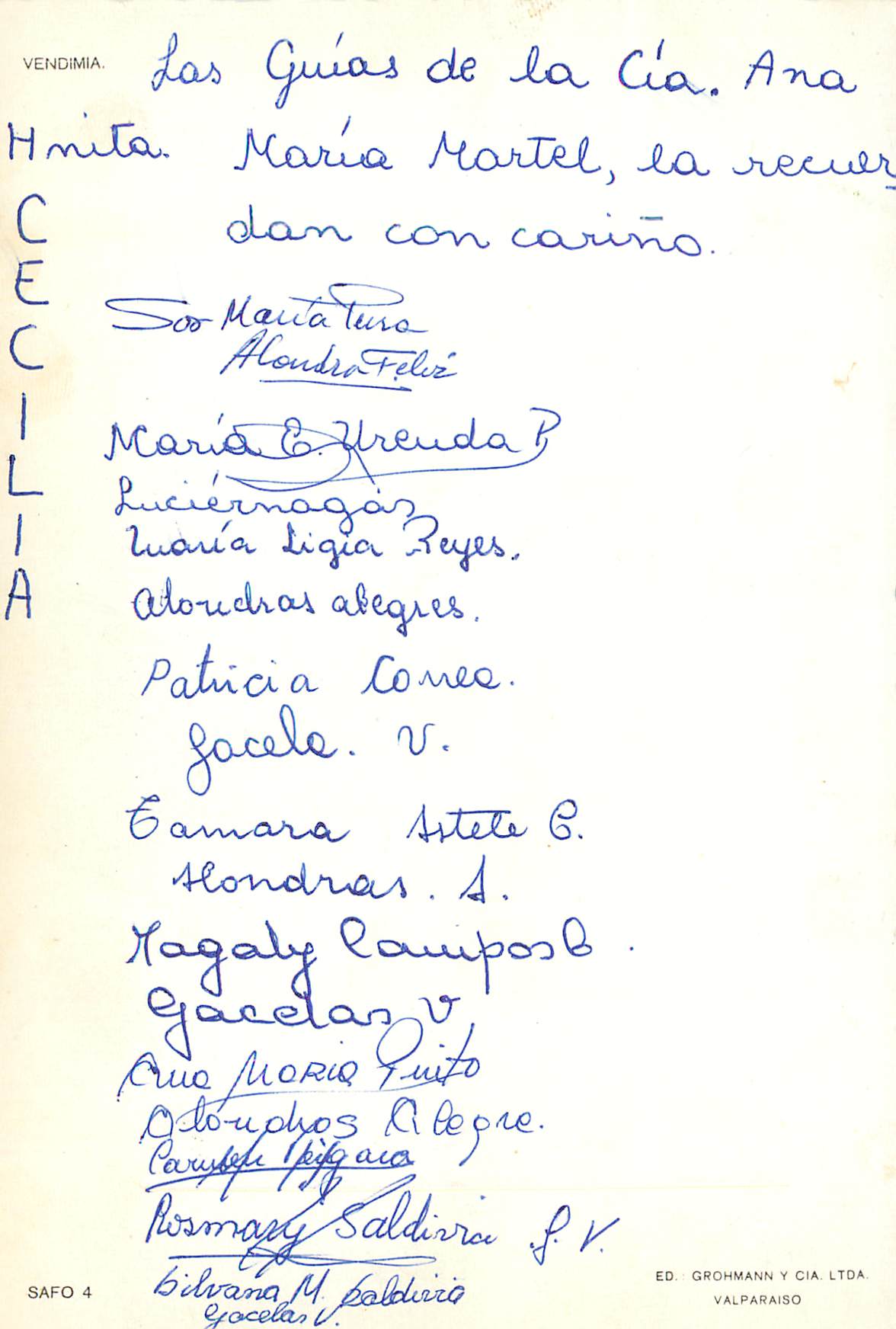 CPM Chile Vendima — Back