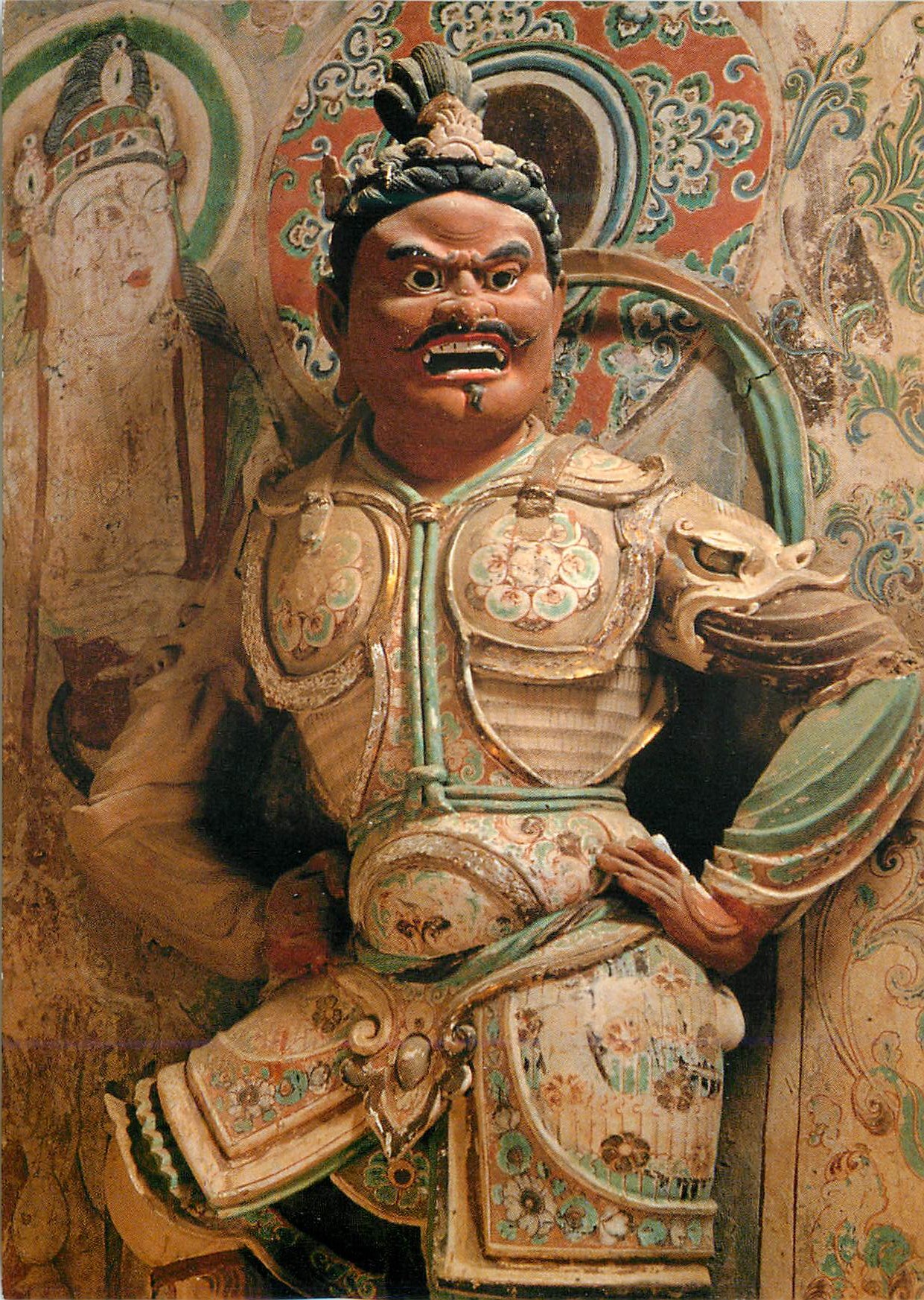 CPM China Painted Clay Sculpture Heavenly King