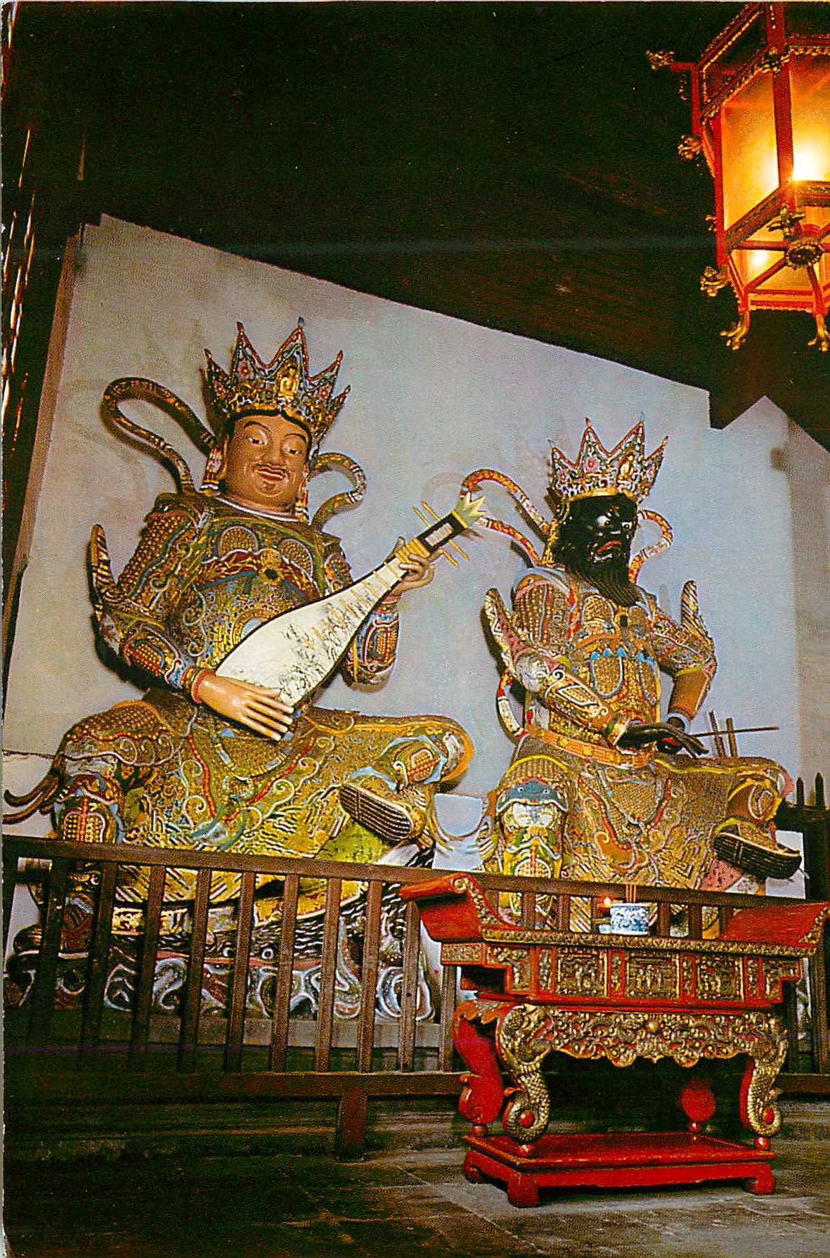CPM China Shanghai Jade Buddha Temple Heavenly King of Protection for Buddhism (the Eastern King) Heavenly King of Merit