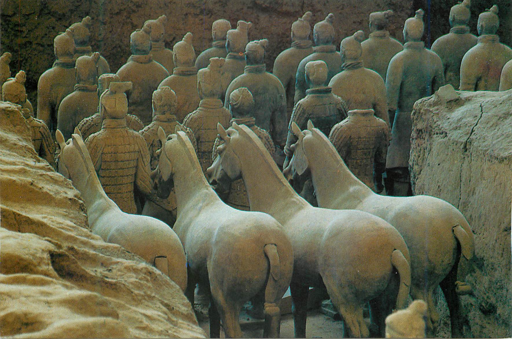 CPM China Terra-cotta horses and figures
