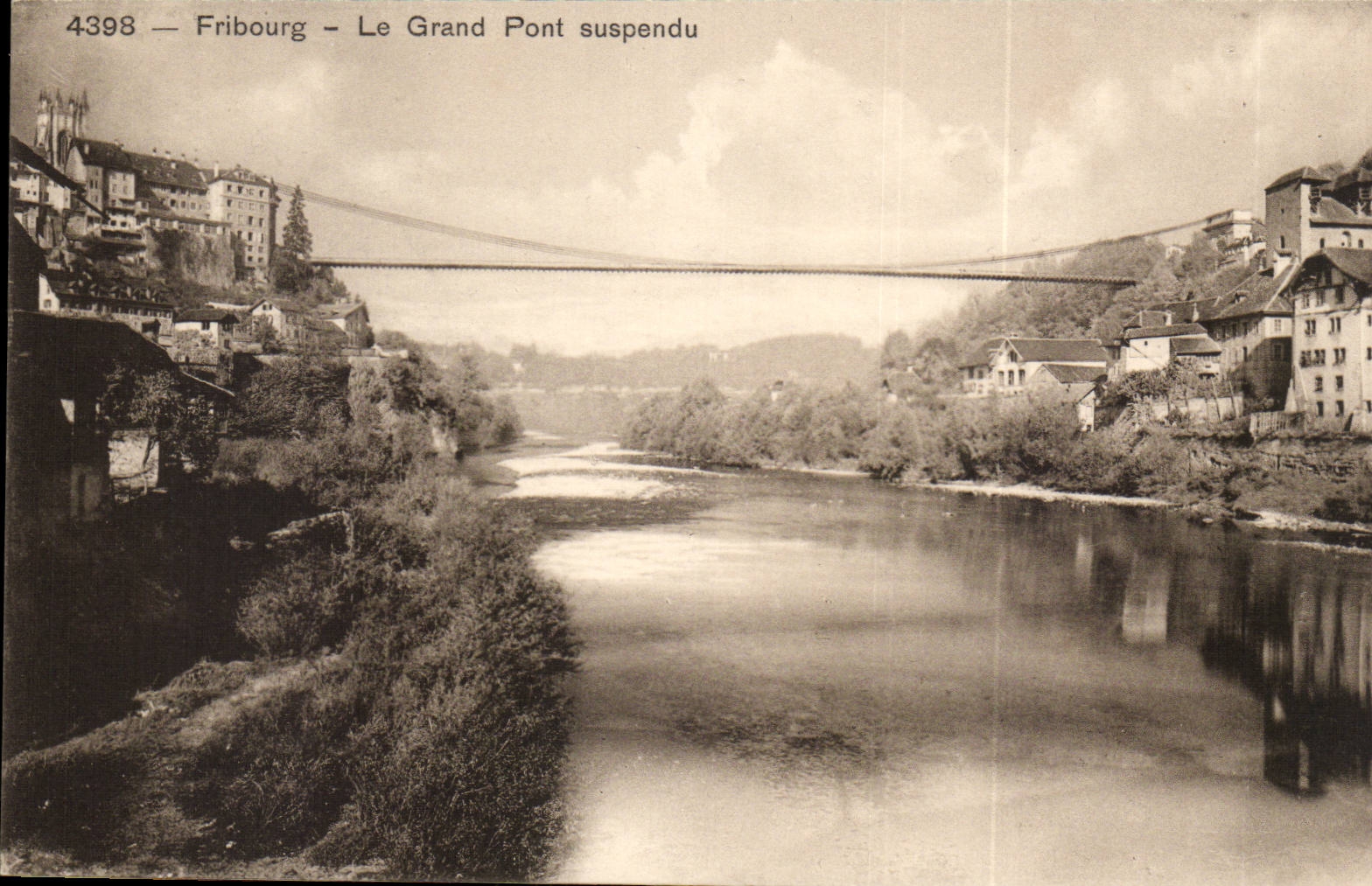 CPA Suisse Fribourg Le grand pont suspendu