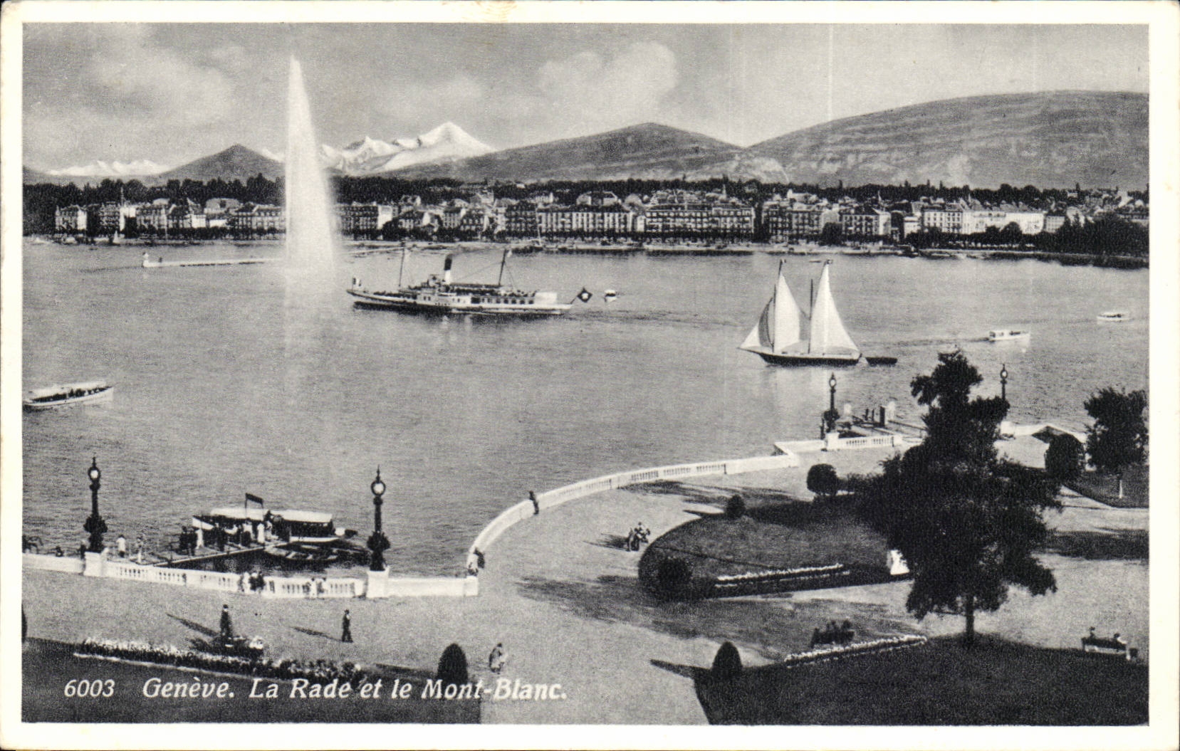 CPA Suisse Geneve La rade et le Mont Blanc